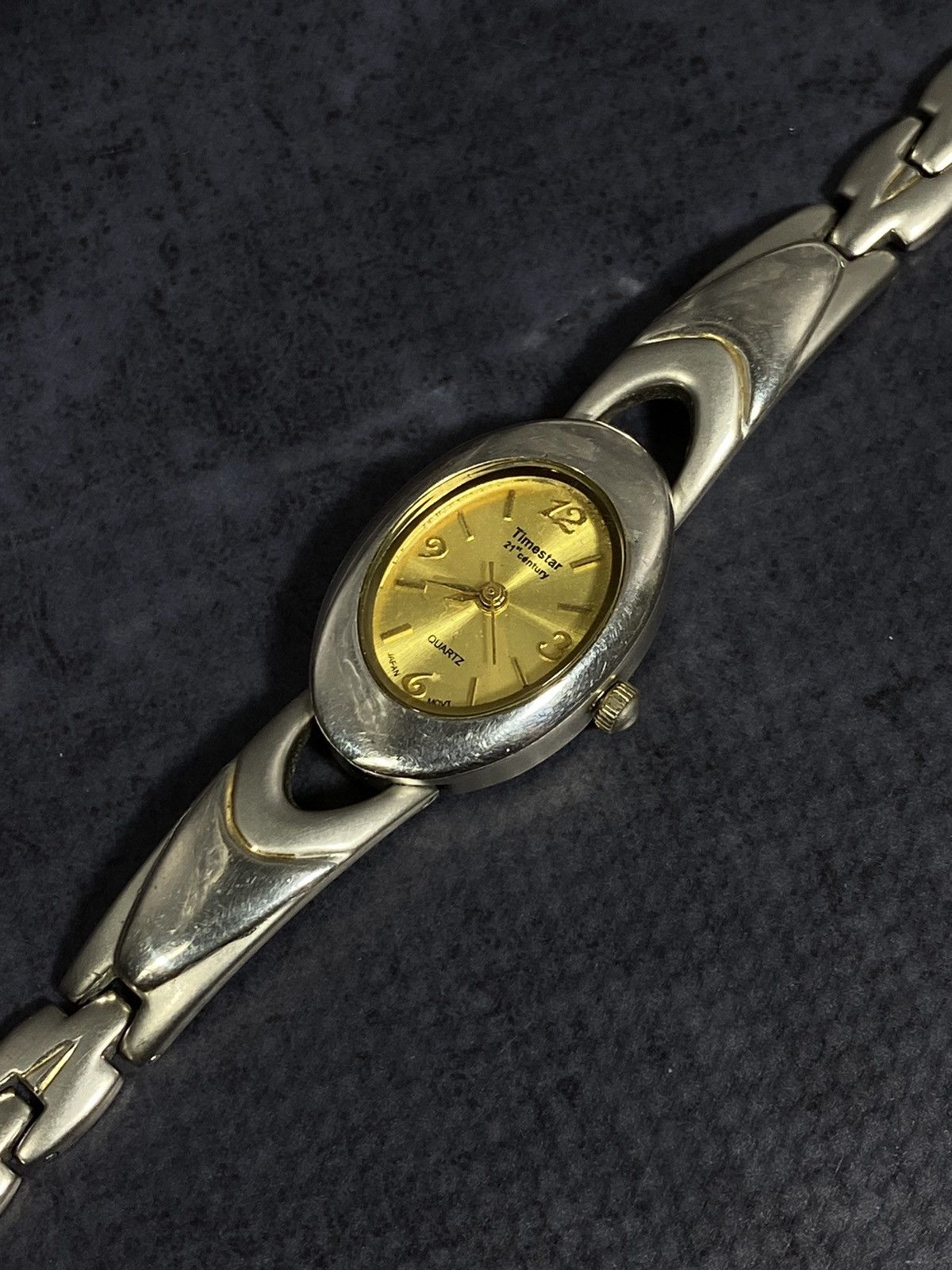 Jewelry Vintage Timestar Quartz Bracelet Watch | Gold Dial Size ONE SIZE - 2 Thumbnail