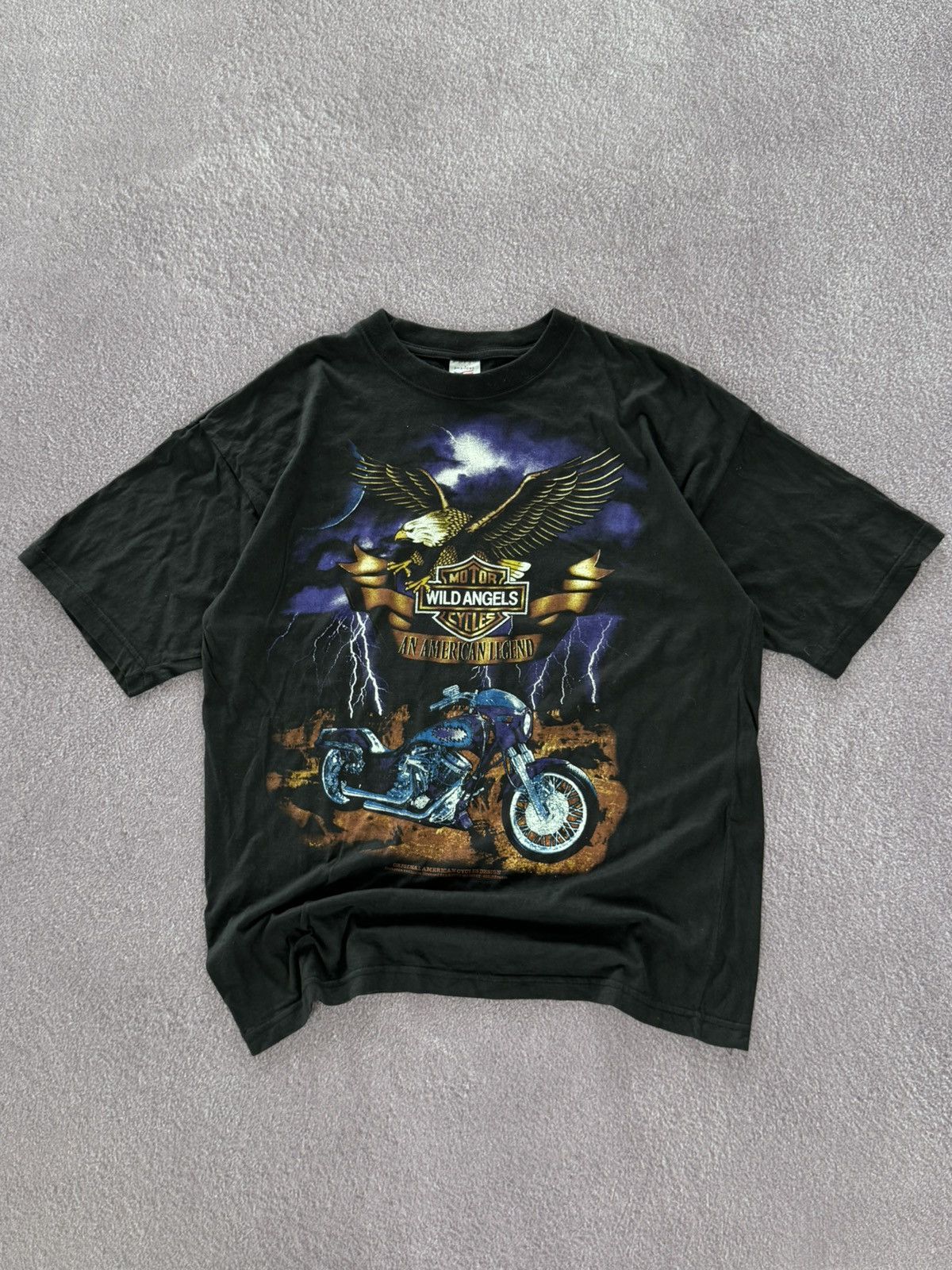Harley Davidson Harley Davidson Vibe Early 90s Crazy Print Rare T-Shirt Size US XXL / EU 58 / 5 - 1 Thumbnail