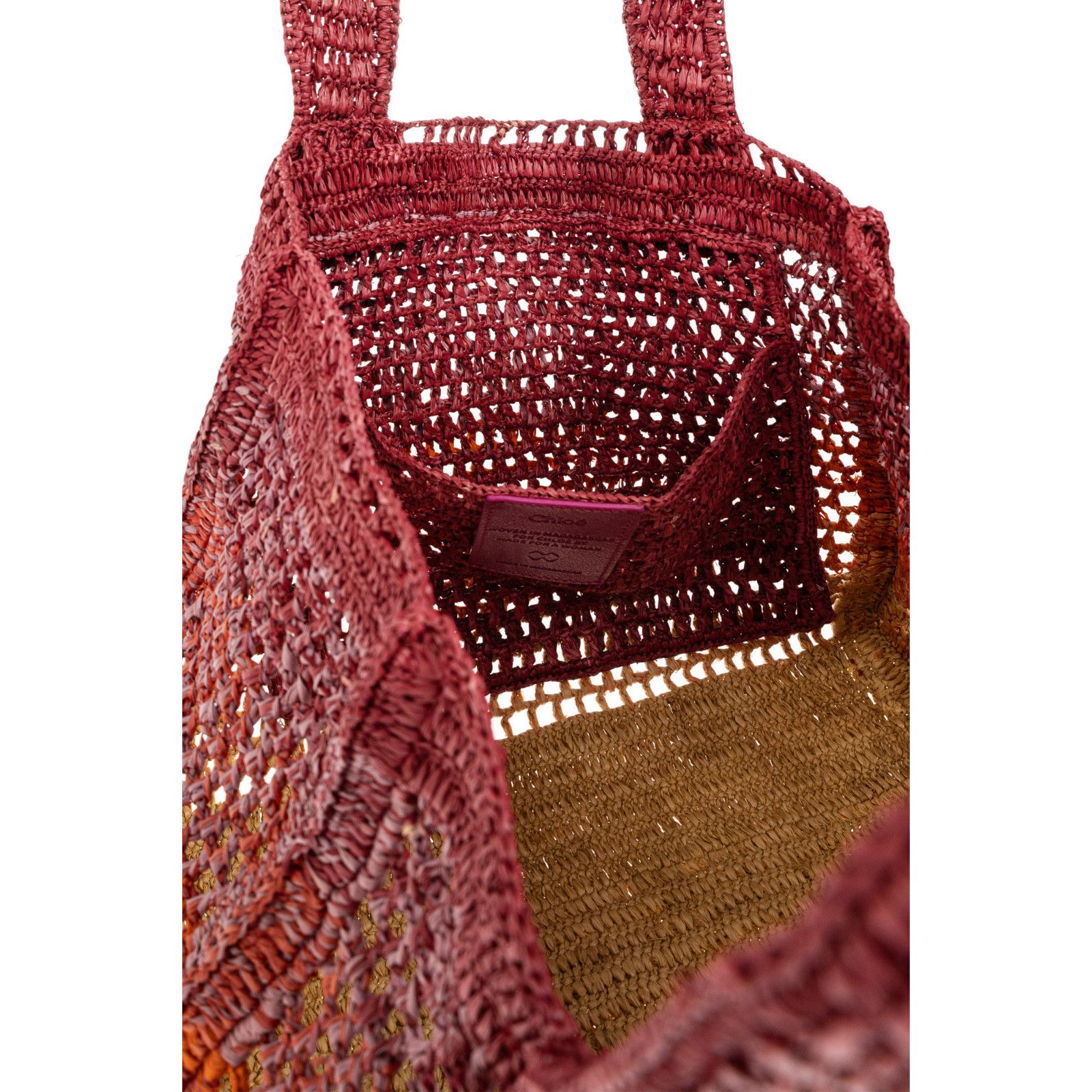 Chloe Chloe East West Summer Banana Multicolor Raffia Shoulder Bag Size ONE SIZE - 4 Thumbnail
