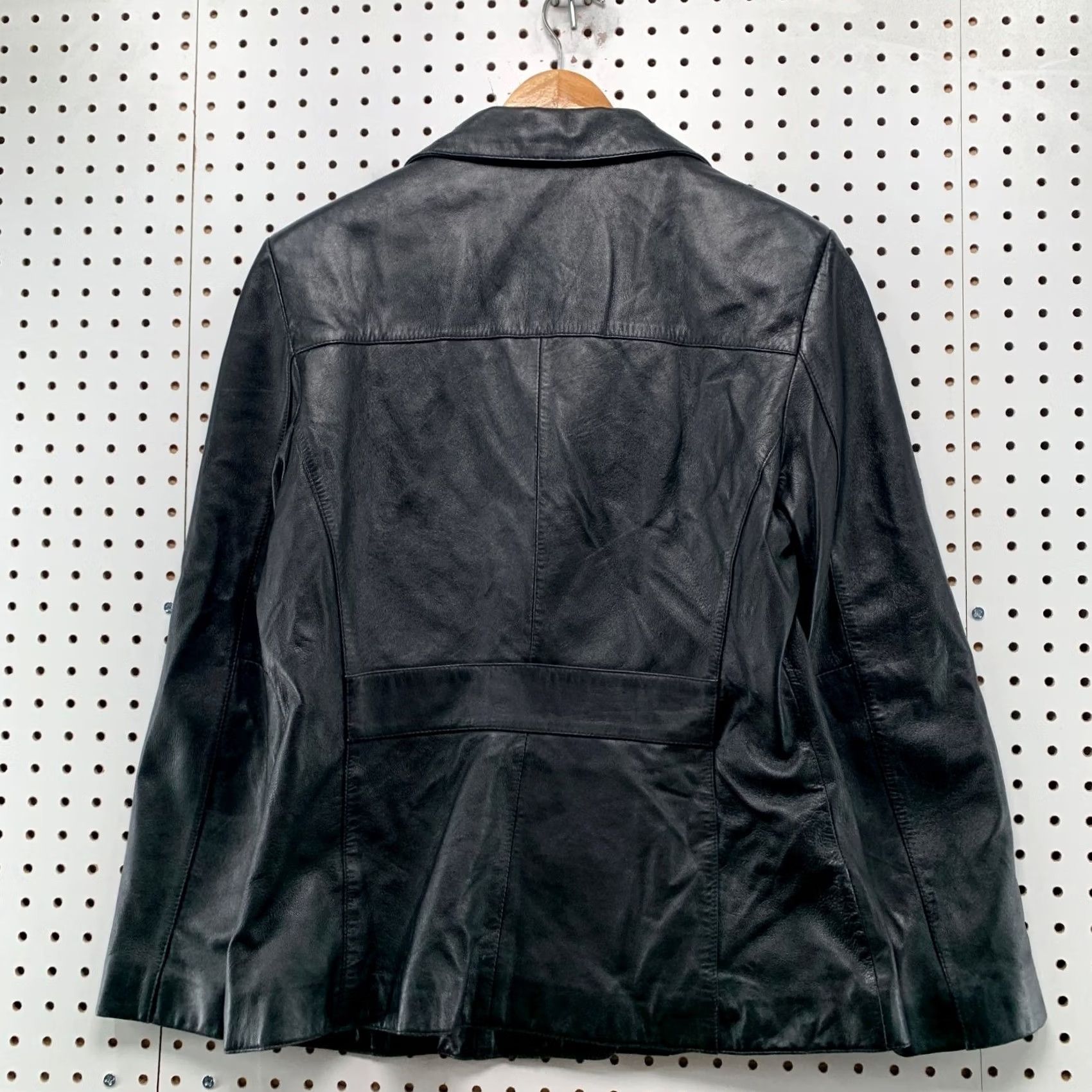Wilson VINTAGE Wilson Leather Blazer Jacket Womens M Button Y2K Sports Coat Black Mid-Length Jacket Women Mens? Size M / US 6-8 / IT 42-44 - 2 Thumbnail