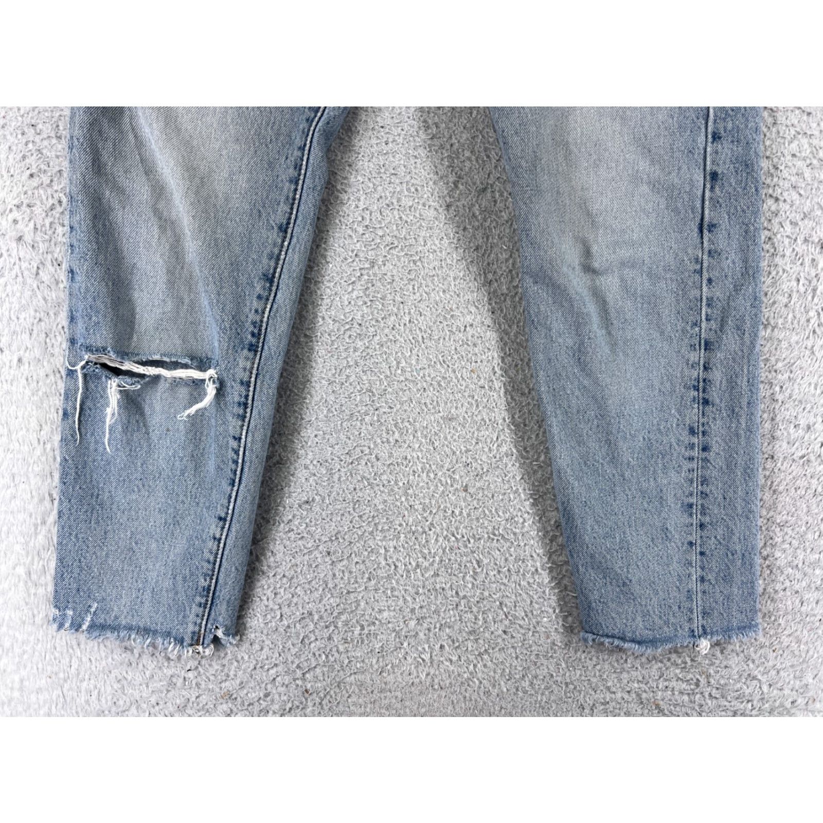 Levi's Levi's Premium Jeans Women's 27 Blue Denim Wedgie Straight 25x25 Jeans 5-Pocket Distressed Stretch Regular Blue 90s Theme Mens? Size 27" / US 4 / IT 40 - 2 Thumbnail