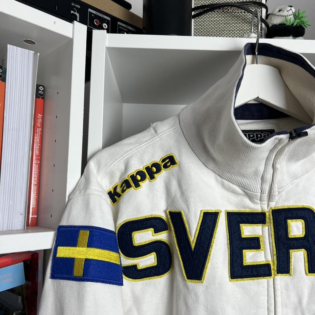 Kappa Vintage 90s kappa Sverige Sweden zip football block core style sweatshirt Size US L / EU 52-54 / 3 - 4 Thumbnail