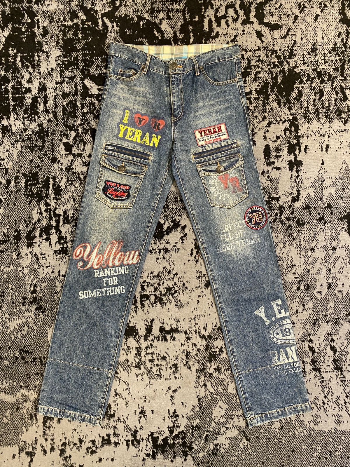 Japanese Brand Hysteric Glamour Washed Grafitti Denim Jeans Size US 30 / EU 46 - 1 Thumbnail