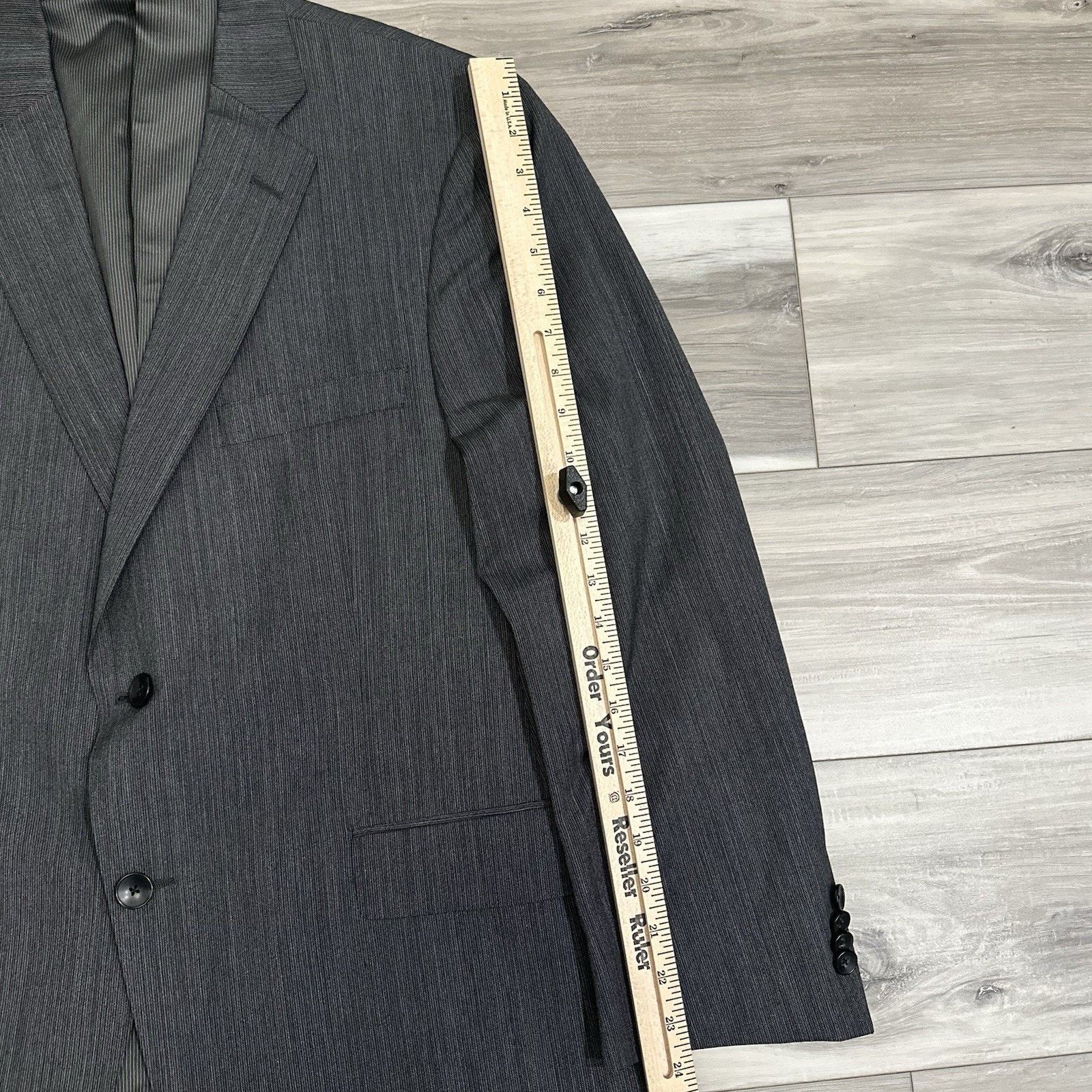 Hart Schaffner Marx Hart Schaffner Marx Suit Mens 42R Charcoal Black 2 PC NWT Size 42R - 14 Thumbnail