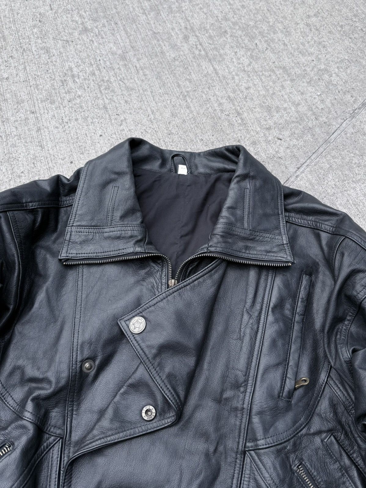 Vintage Vintage Leather Y2K avantgarde streetwear jacket Size US XL / EU 56 / 4 - 9 Thumbnail