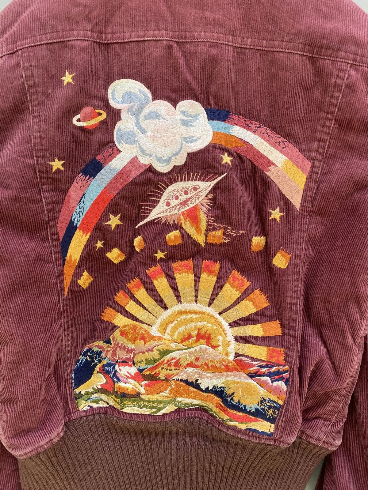 Hysteric Glamour 1980s Hysteric Glamour- Embroidered Corduroy Sherpa Jacket Size US XS / EU 42 / 0 - 3 Thumbnail