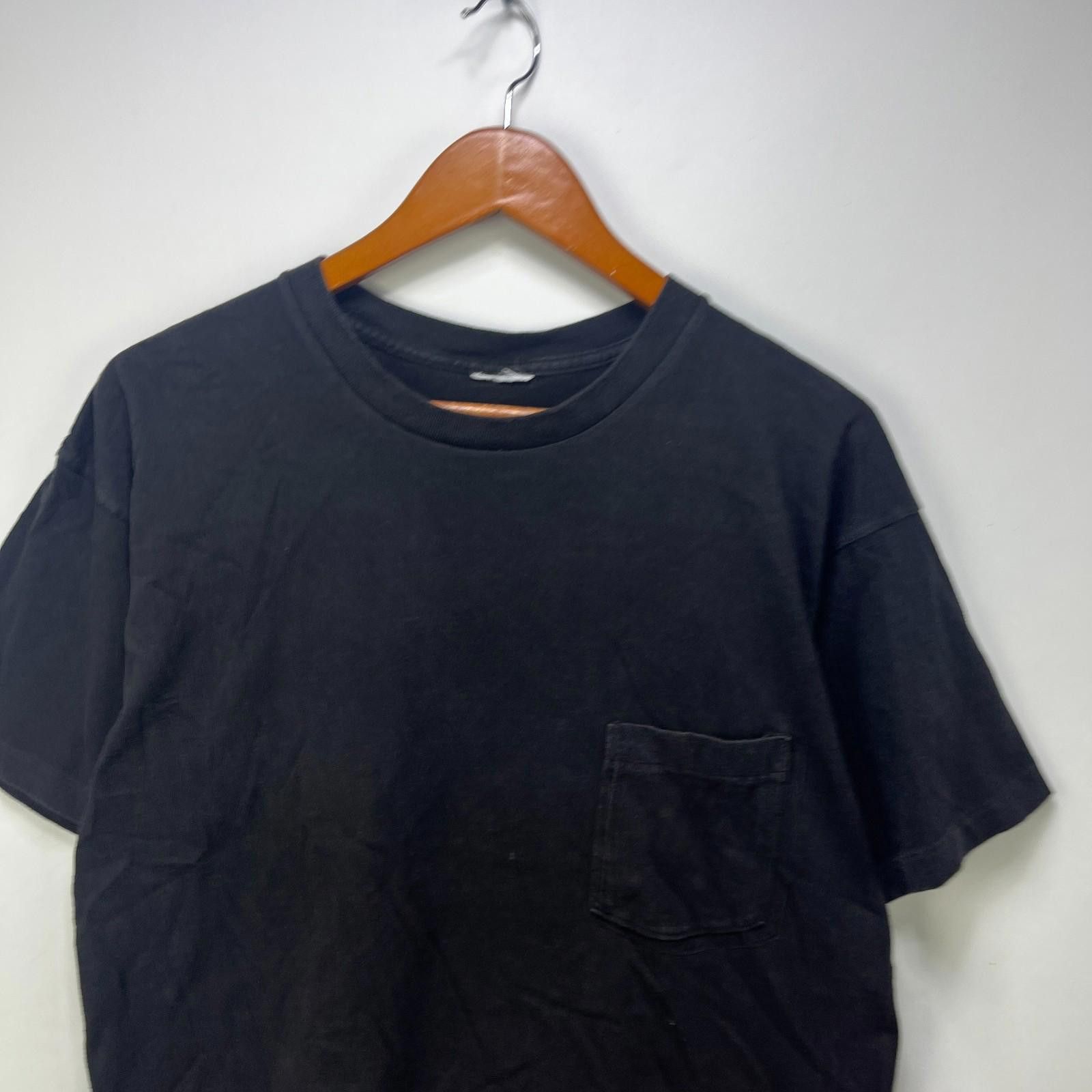 Vintage Vintage Sun Faded Blank Black Single Stitch T Shirt Large Size US L / EU 52-54 / 3 - 2 Thumbnail