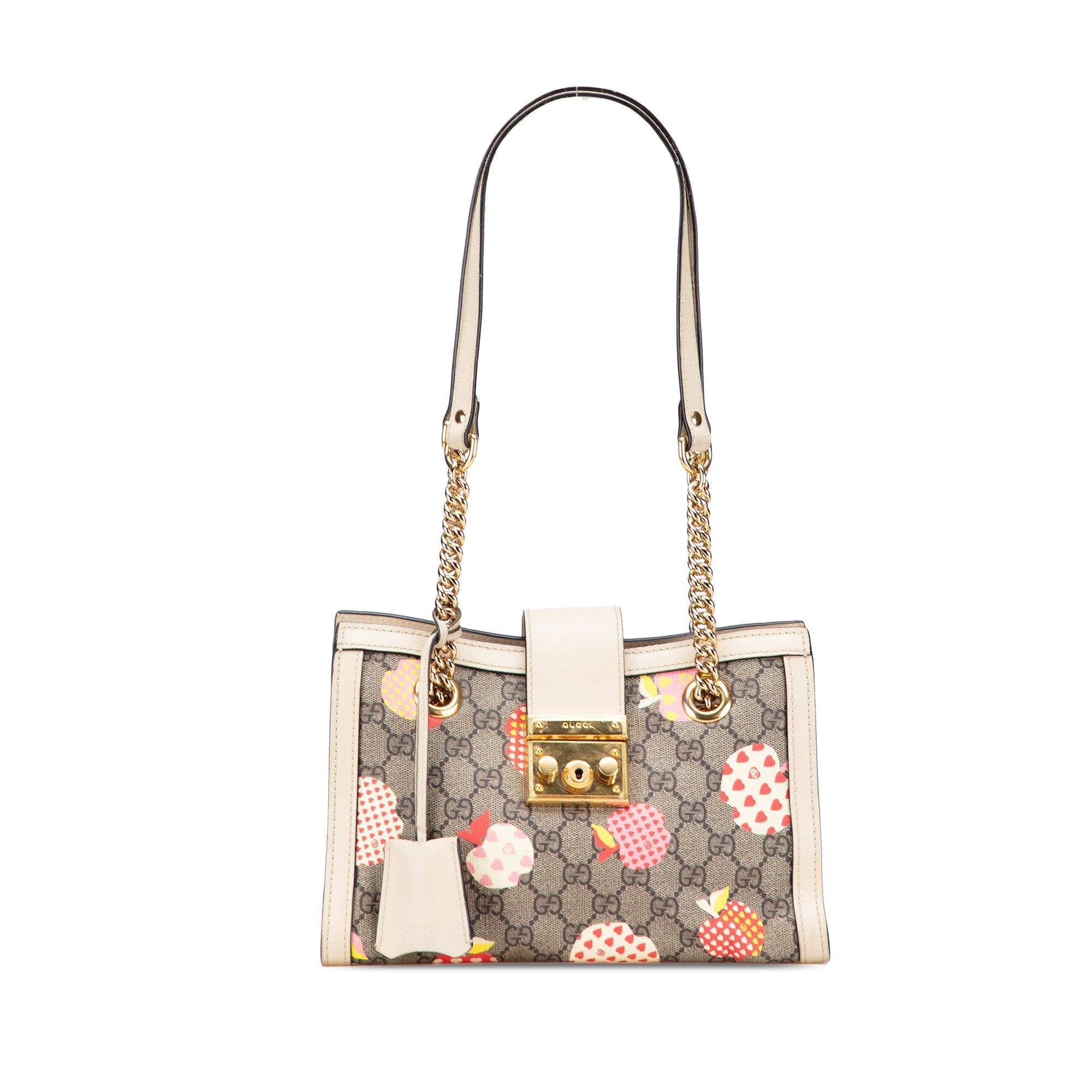 Gucci Small GG Supreme Apple Heart Padlock Tote Size ONE SIZE - 1 Thumbnail