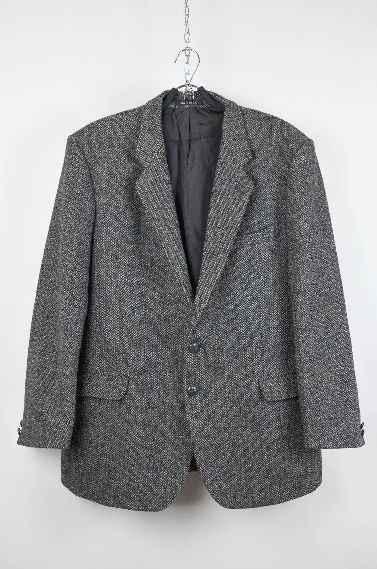 Harris Tweed Harris Tweed Grey Wool Blazer 44R UK Made Size 44R - 1 Thumbnail