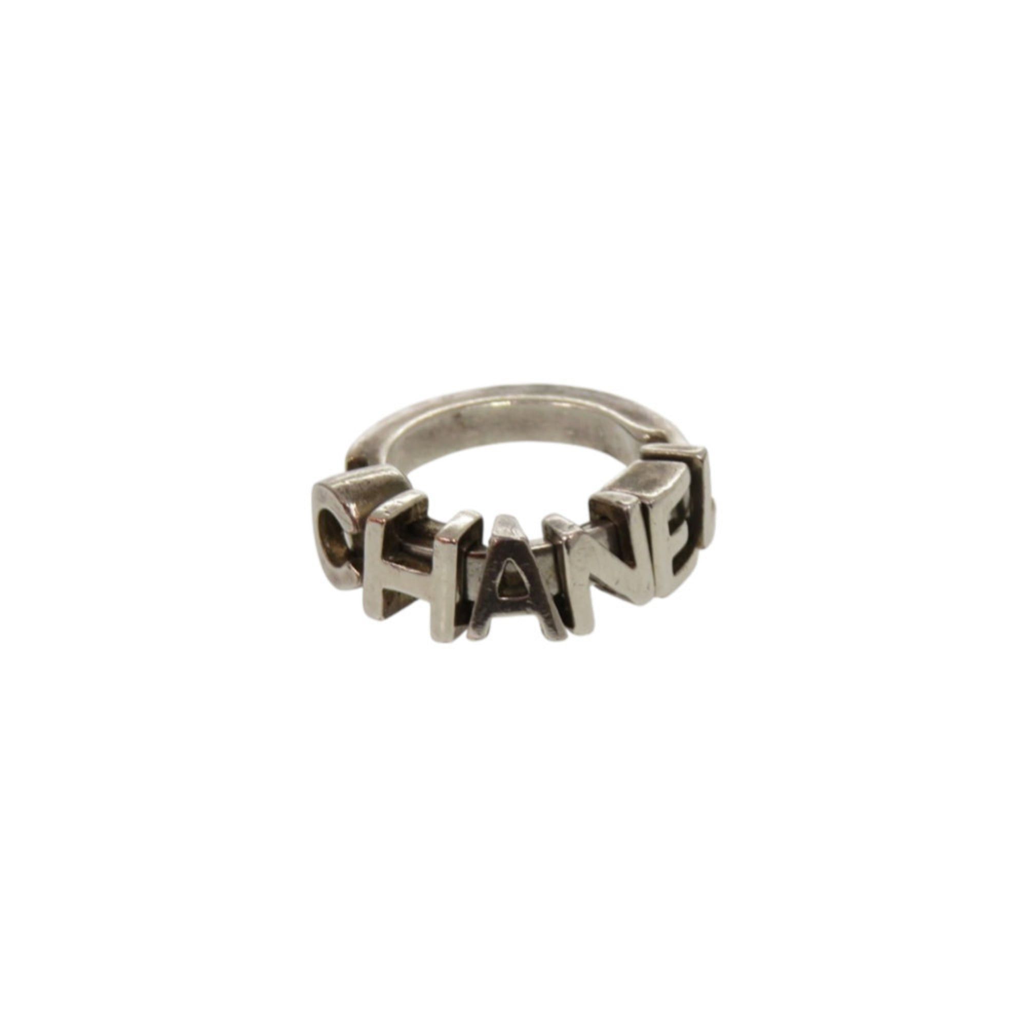 Chanel Chanel logo silver ring 0074CHANEL Size ONE SIZE - 1 Thumbnail