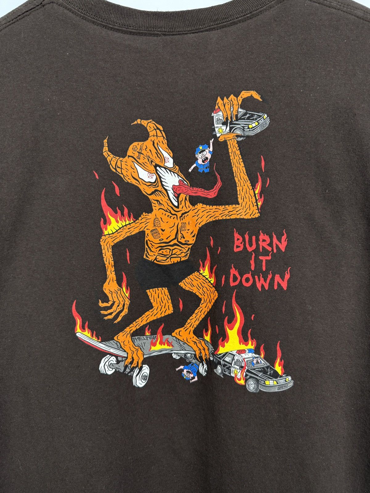 Thrasher 🛹🇺🇸 Y2K Thrasher Burn It Down T-Shirt Rare Retro Hype Size US XL / EU 56 / 4 - 13 Thumbnail