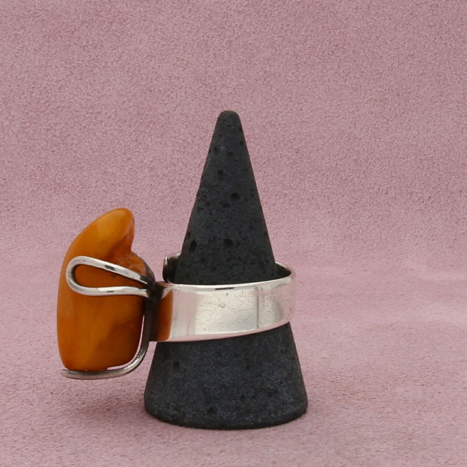 Sterling Silver sterling silver artisan butterscotch amber ring size 10 Size ONE SIZE - 4 Thumbnail