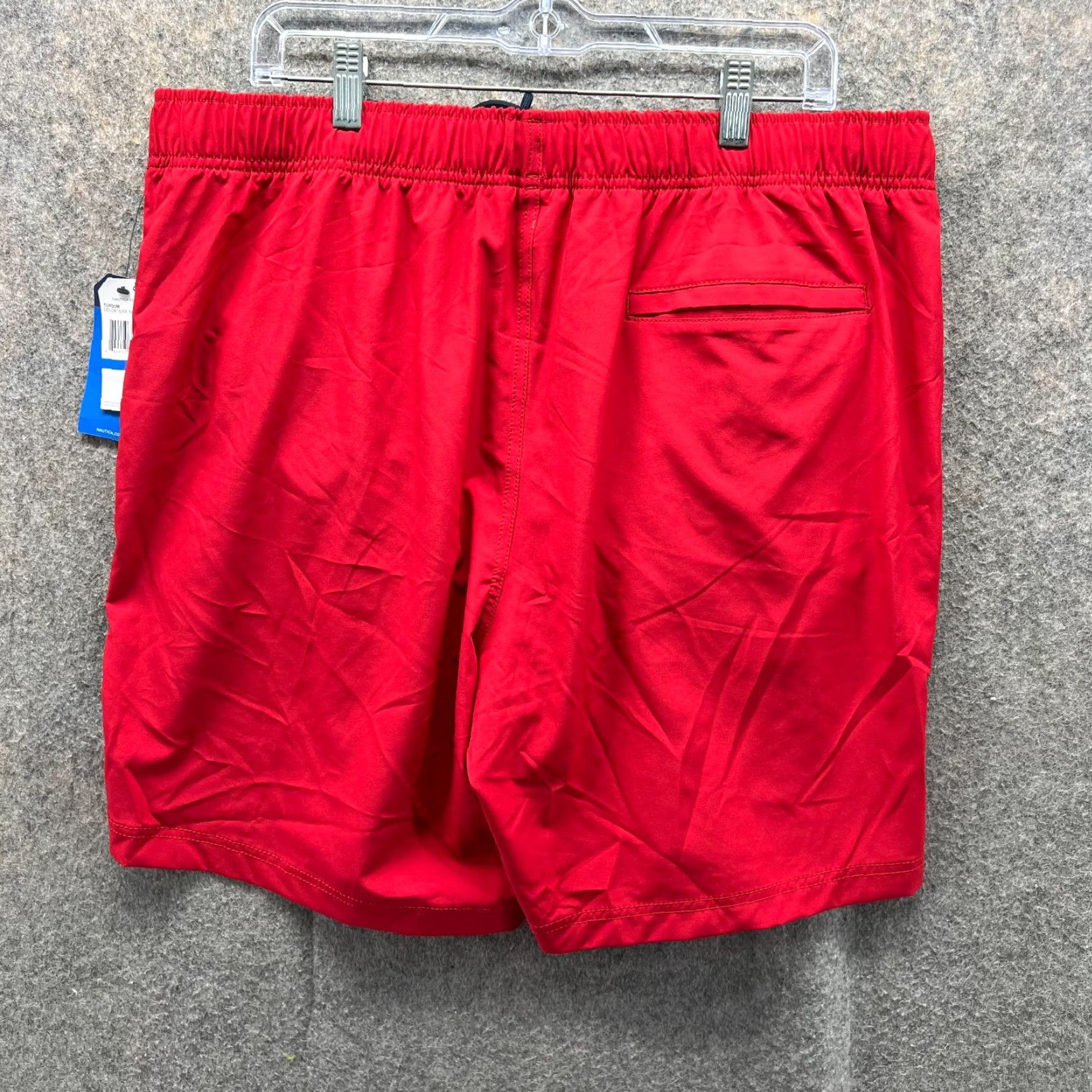 Nautica Nautica Shorts Men XL Red Swim Bottoms Solid Embroidered Drawstring New Trunks Lined Size US 36 / EU 52 - 2 Thumbnail