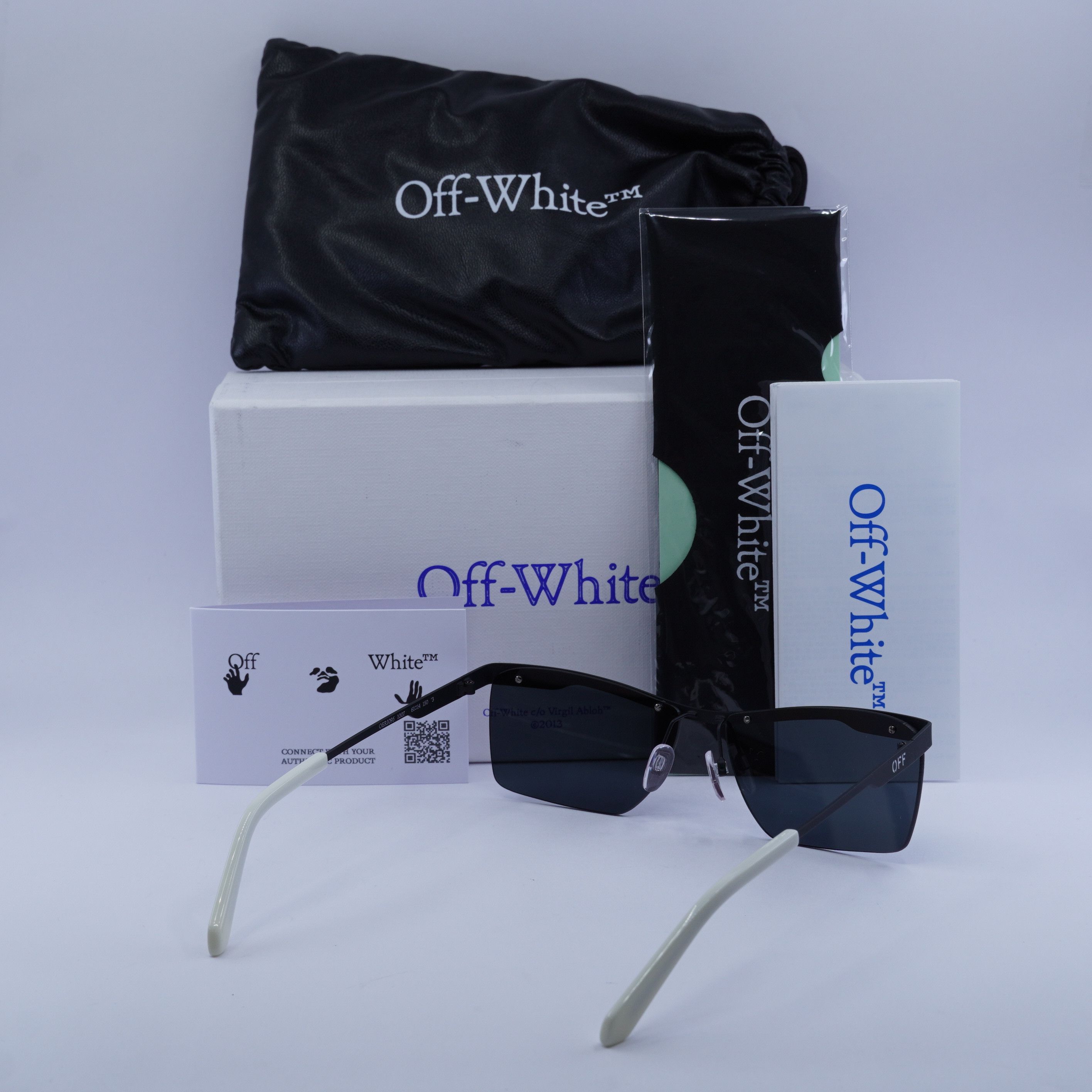 Off-White Off-White OERI095 RIMINI 1007 Sunglasses Black Frame Size ONE SIZE - 10 Thumbnail