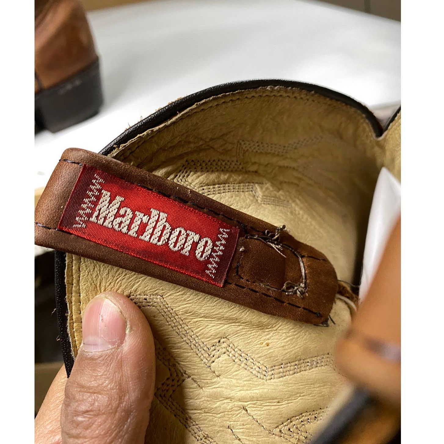 Cowboy Equipment × Dan Post Dan Post Marlboro Leather Western Boots Men's 7.5D Size US 7.5 / EU 40-41 - 7 Thumbnail