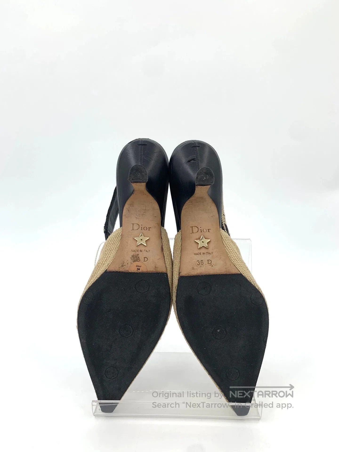 Dior Dior Brown Embroidered Strap Heel Sandals. Size US 5 / EU 37 - 5 Thumbnail