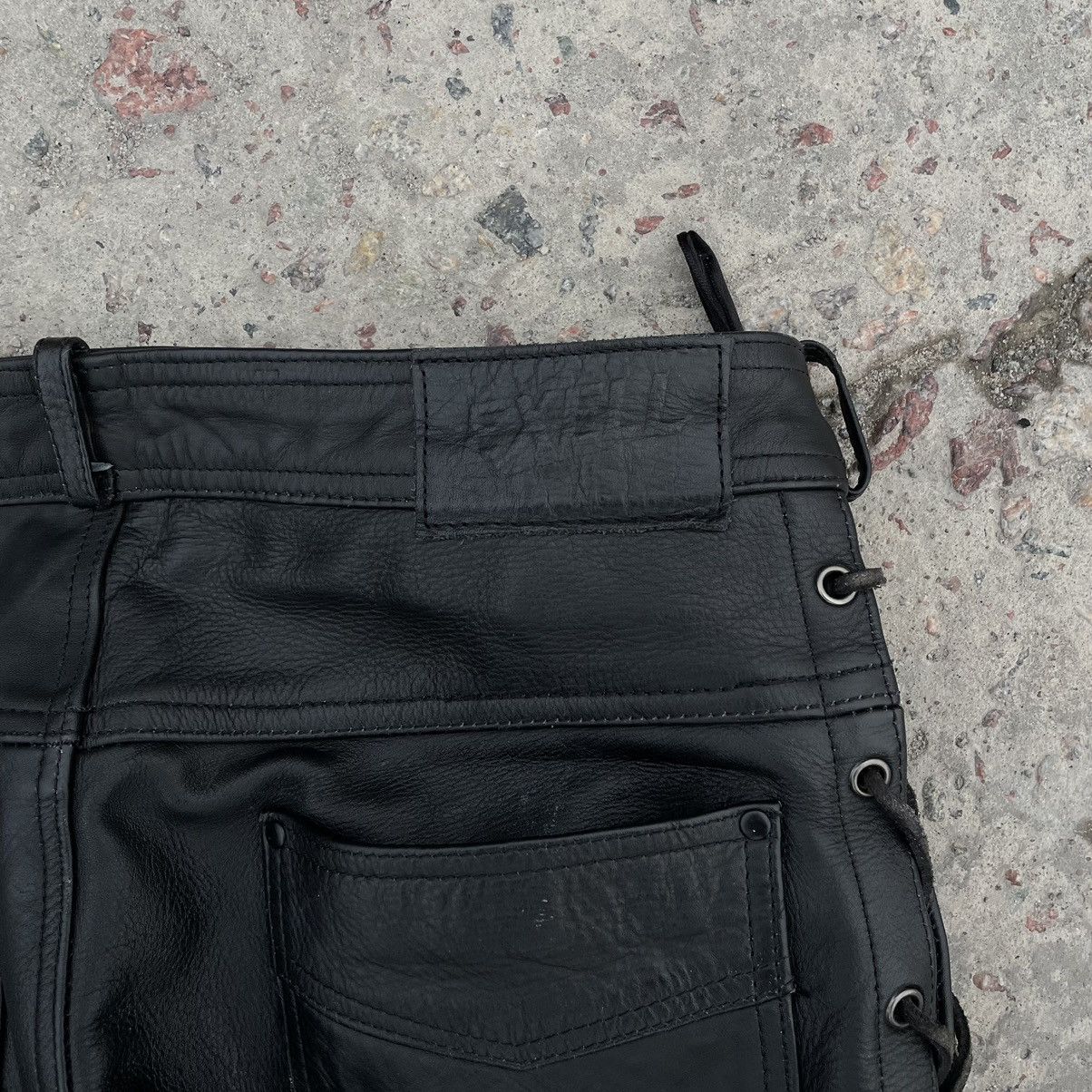 Vintage Vintage Moto Pants 52 Real Leather Hype Jeans 90s USA Y2K Size US 32 / EU 48 - 12 Thumbnail