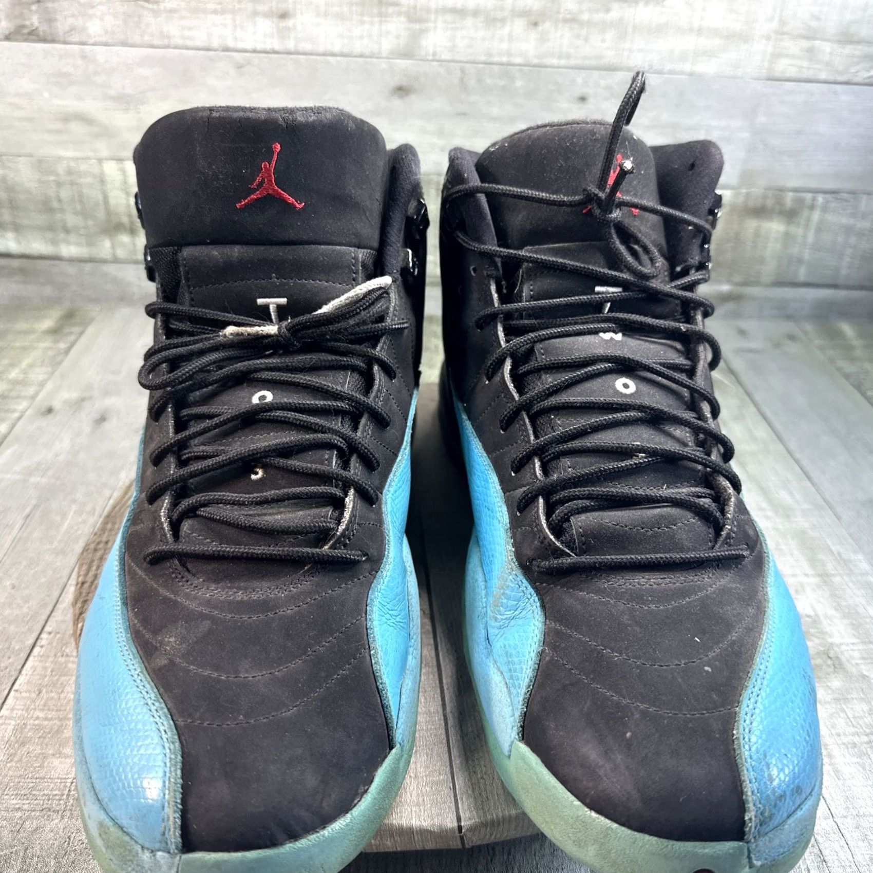 Jordan Brand Nike Air Jordan 12 Retro Gamma Blue 2013 Men Shoe 14 US High Top Colorblock Leather Rubber Size US 14 / EU 47 - 2 Thumbnail
