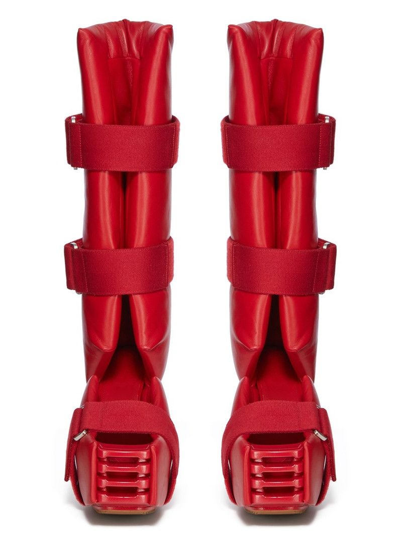 Rick Owens o1y0126 Boots in Red Size US 8 / IT 38 - 3 Thumbnail