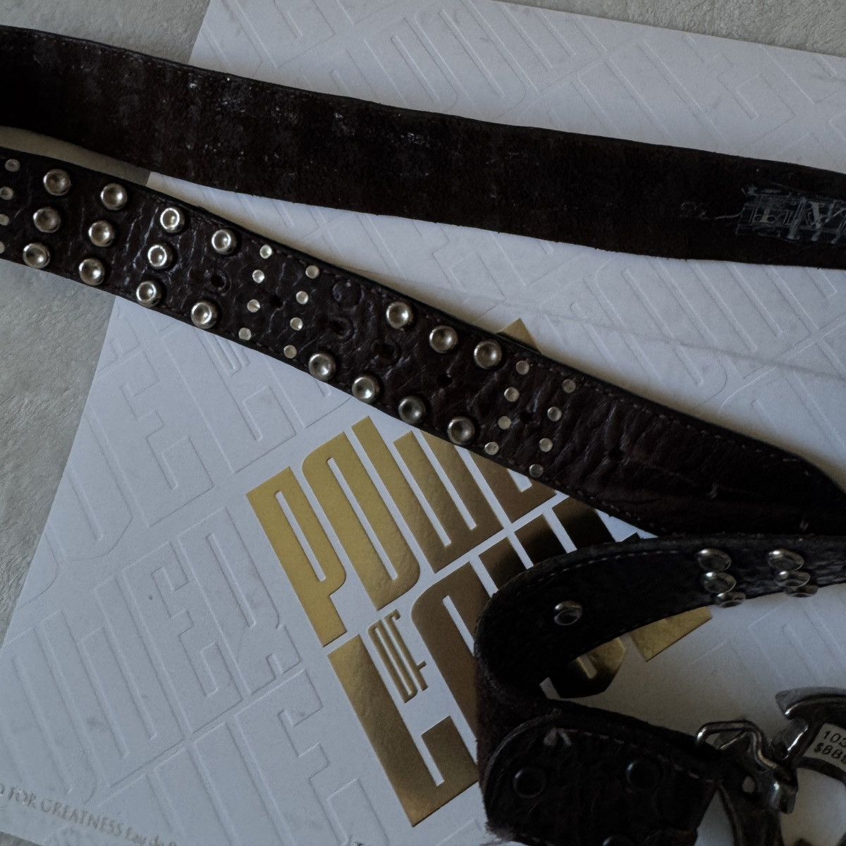 Other I.V.Y Rare Vintage Skull Belt Size 34 - 6 Thumbnail
