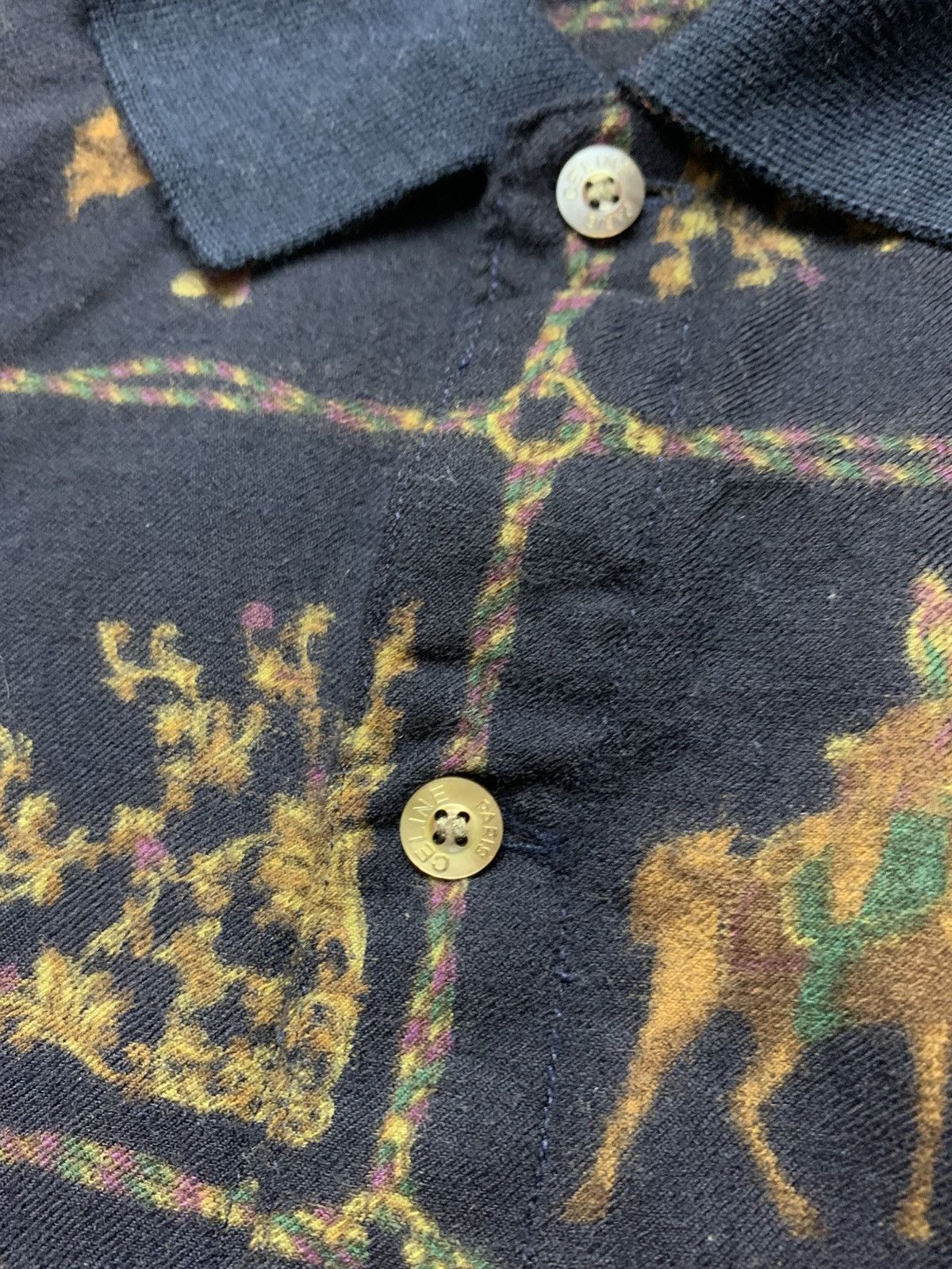 Celine 🐍 Vintage Celine Horses Print Wool Shirts Size US M / EU 48-50 / 2 - 4 Thumbnail