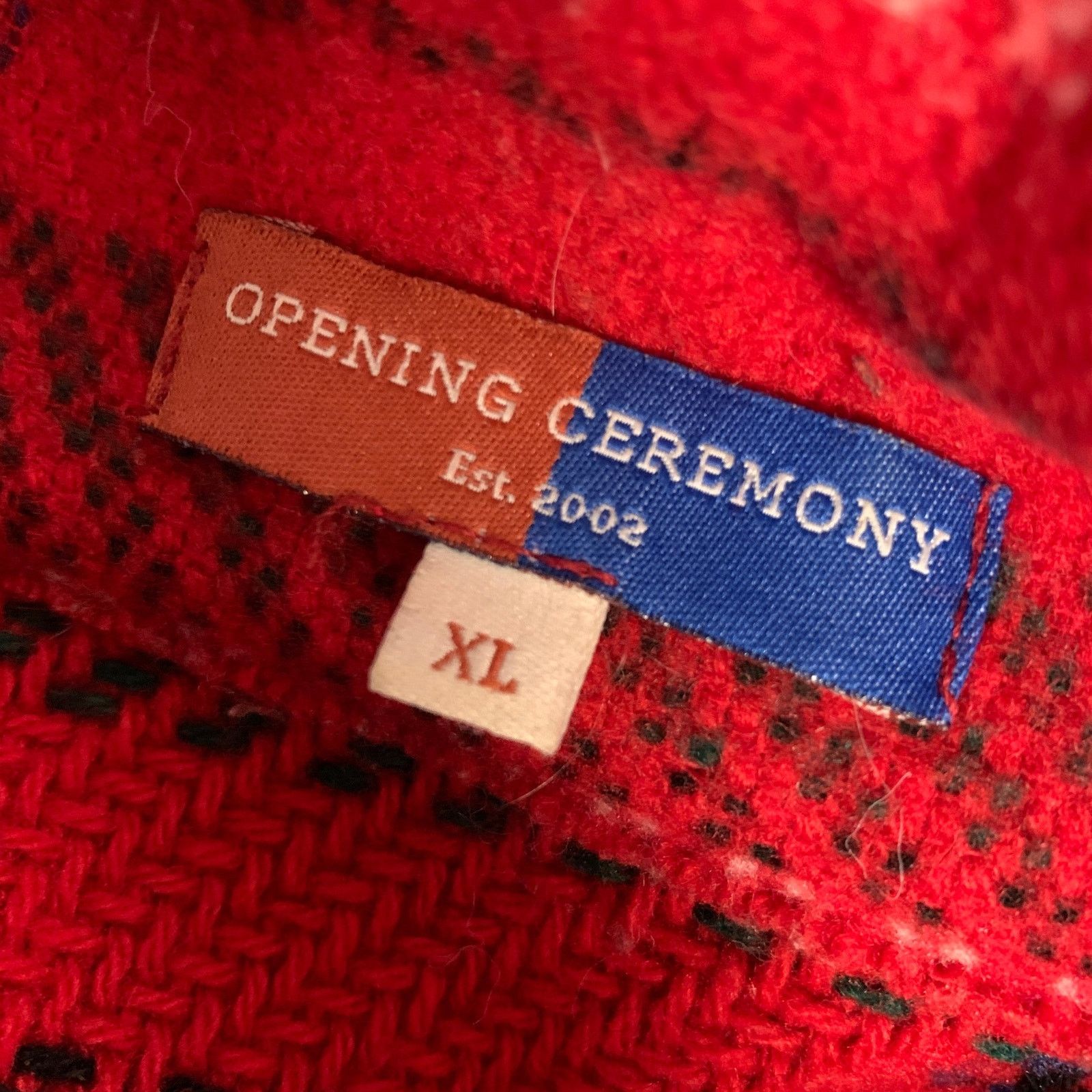Opening Ceremony OPENING CEREMONY Size XL Red Wool Blend Plaid Jacket Size XL / US 12-14 / IT 48-50 - 5 Thumbnail