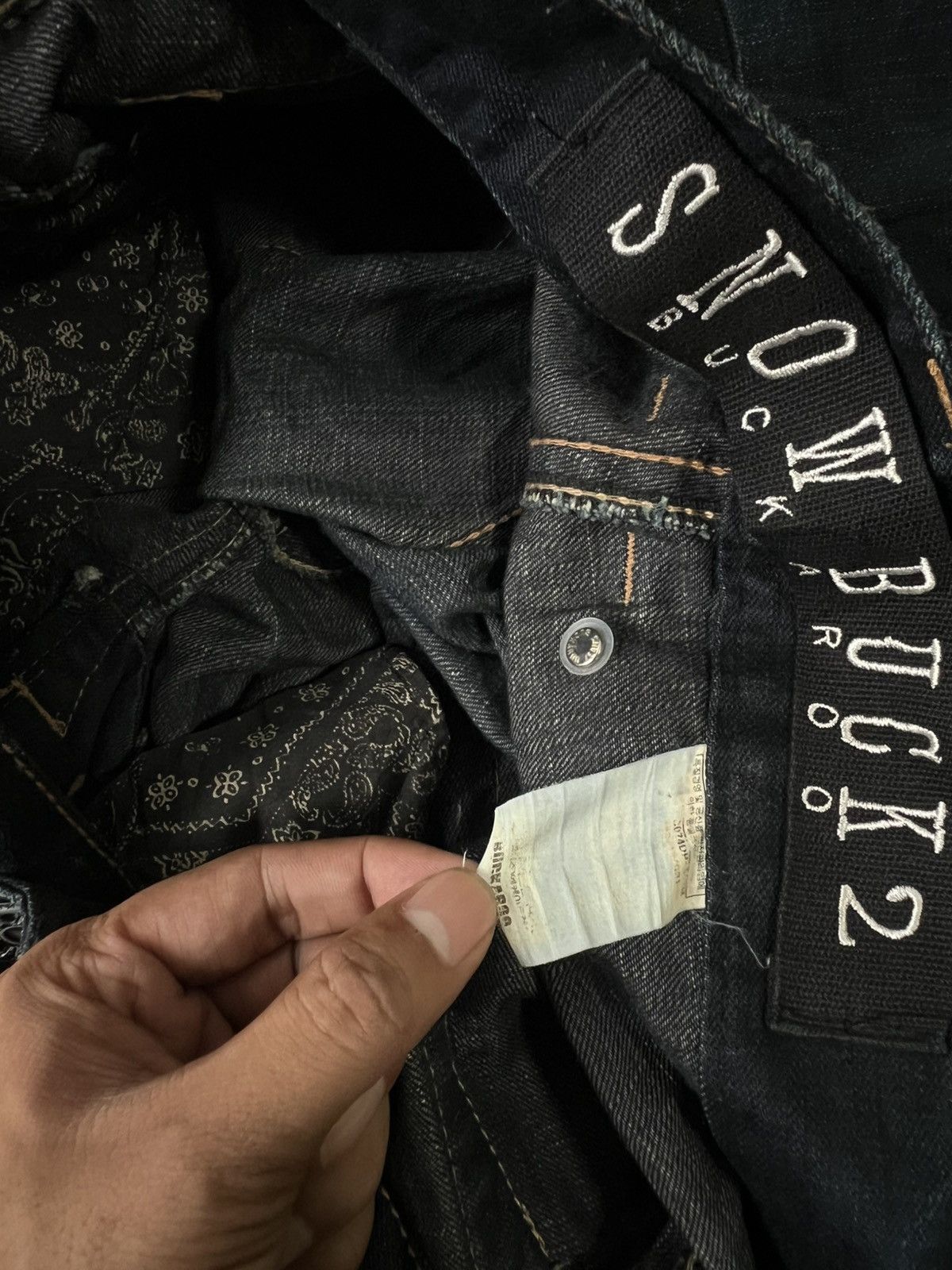 Japanese Brand Buckaroo Baggy Jeans Snow Buck Buckle Back Size US 34 / EU 50 - 11 Thumbnail