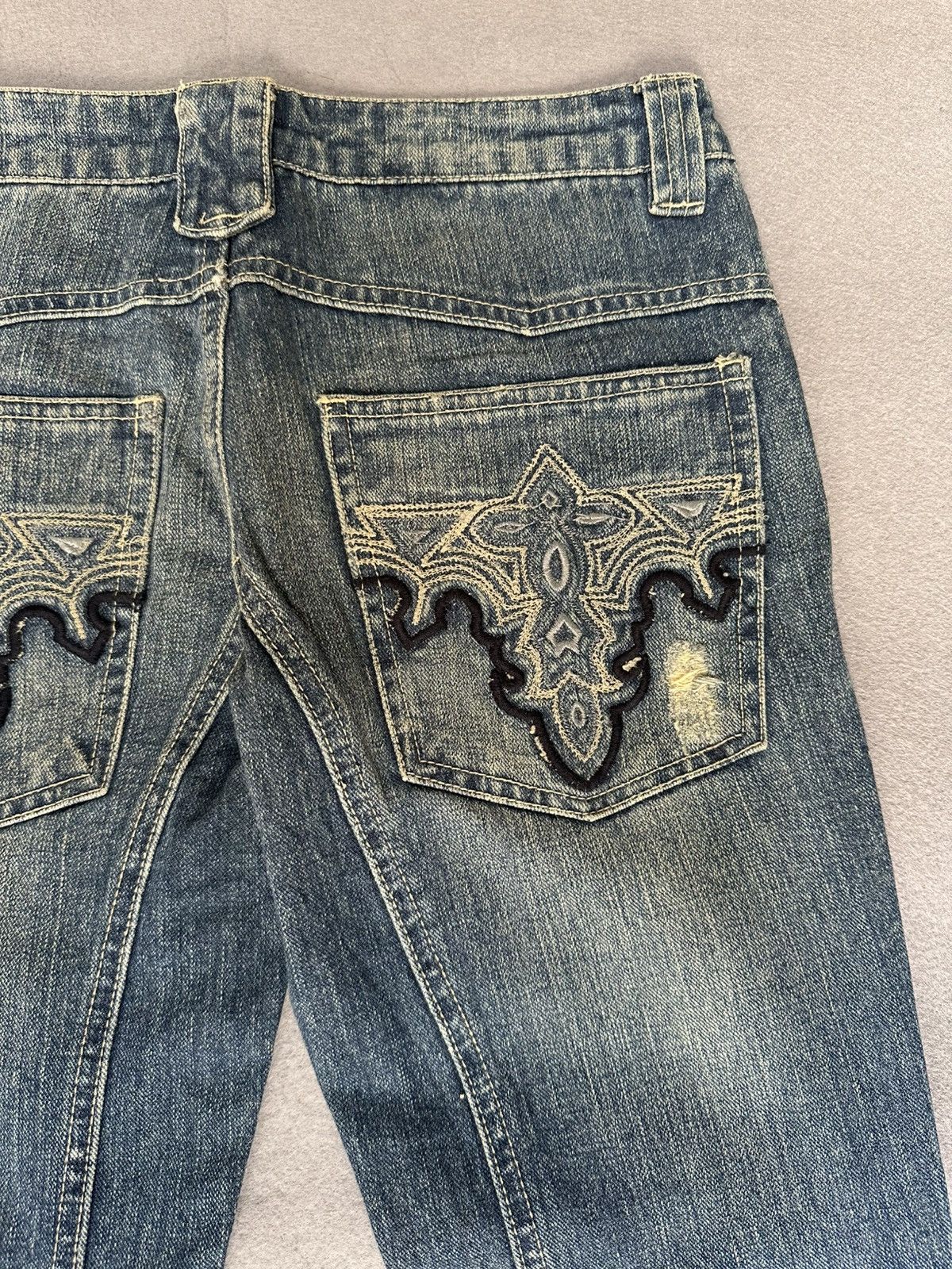 Japanese Brand FLARE Miss Artemis Tribal Design Low Rise Denim Size US 28 / EU 44 - 13 Thumbnail