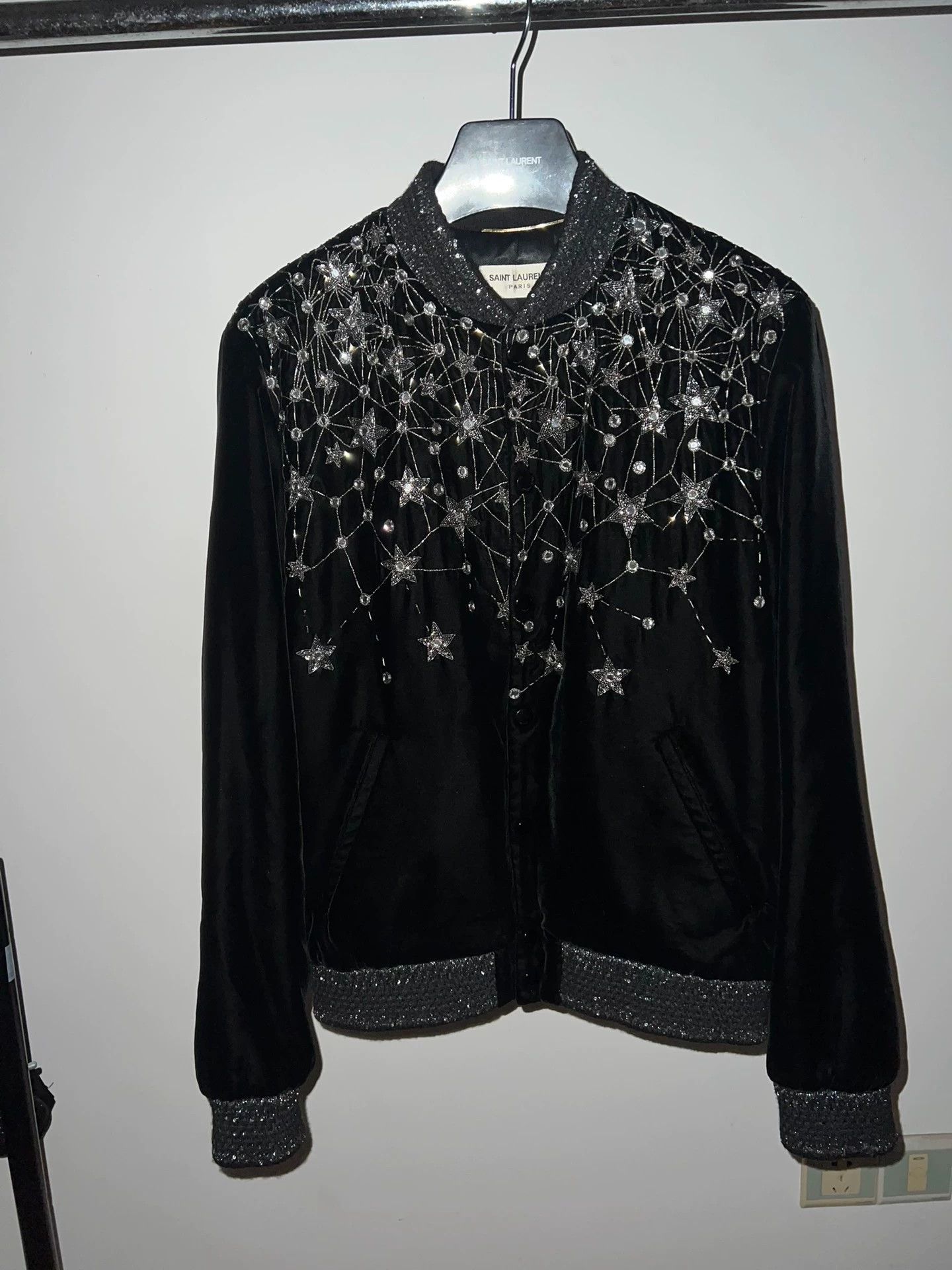 Saint Laurent Paris Saint Laurent SLP 2019 FW YSL Rhinestone Jacket Size S / US 4 / IT 40 - 1 Thumbnail