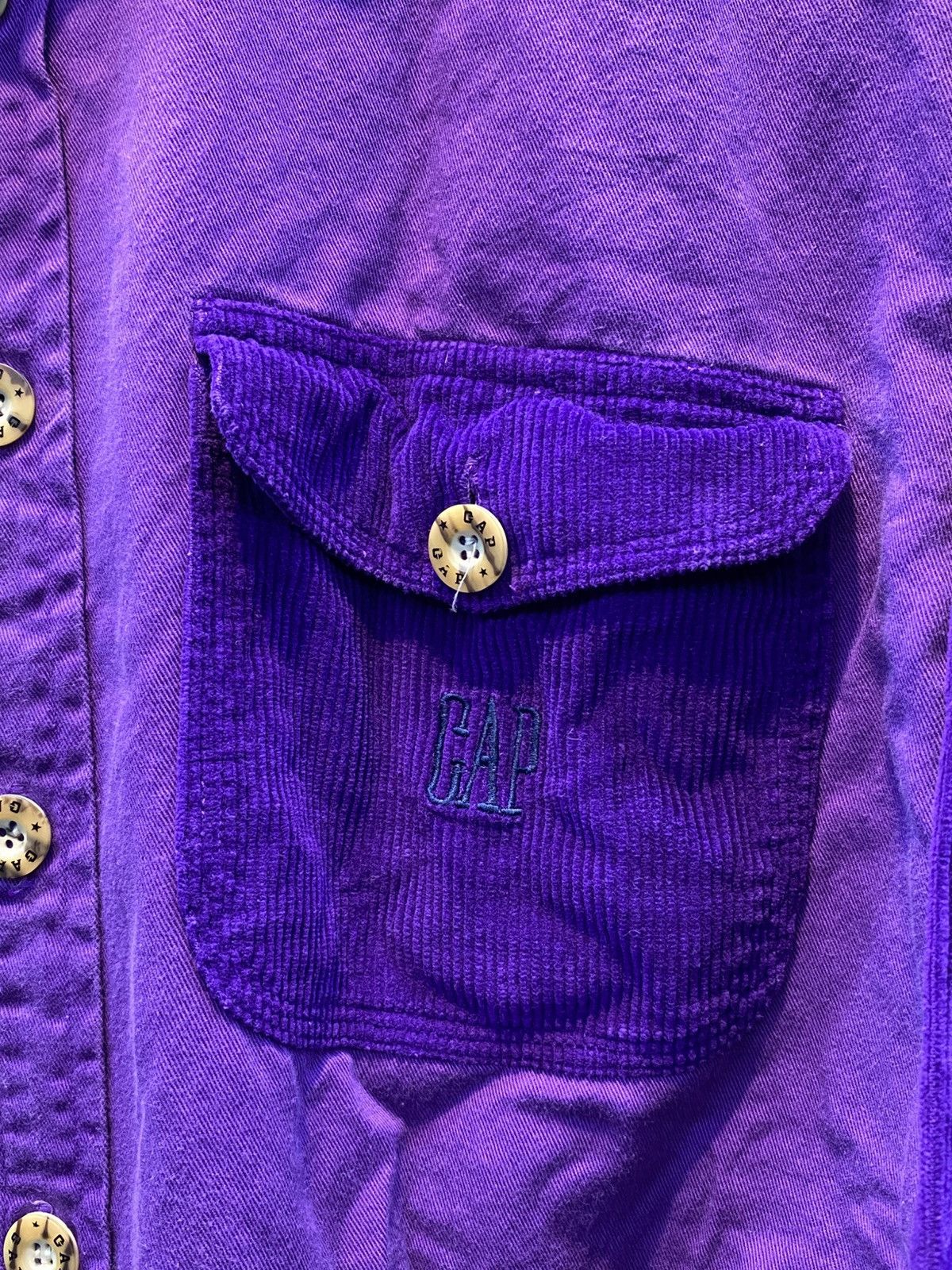 Designer × Gap × Vintage Vintage Gap 90s button shirt corduroy Size US L / EU 52-54 / 3 - 5 Thumbnail