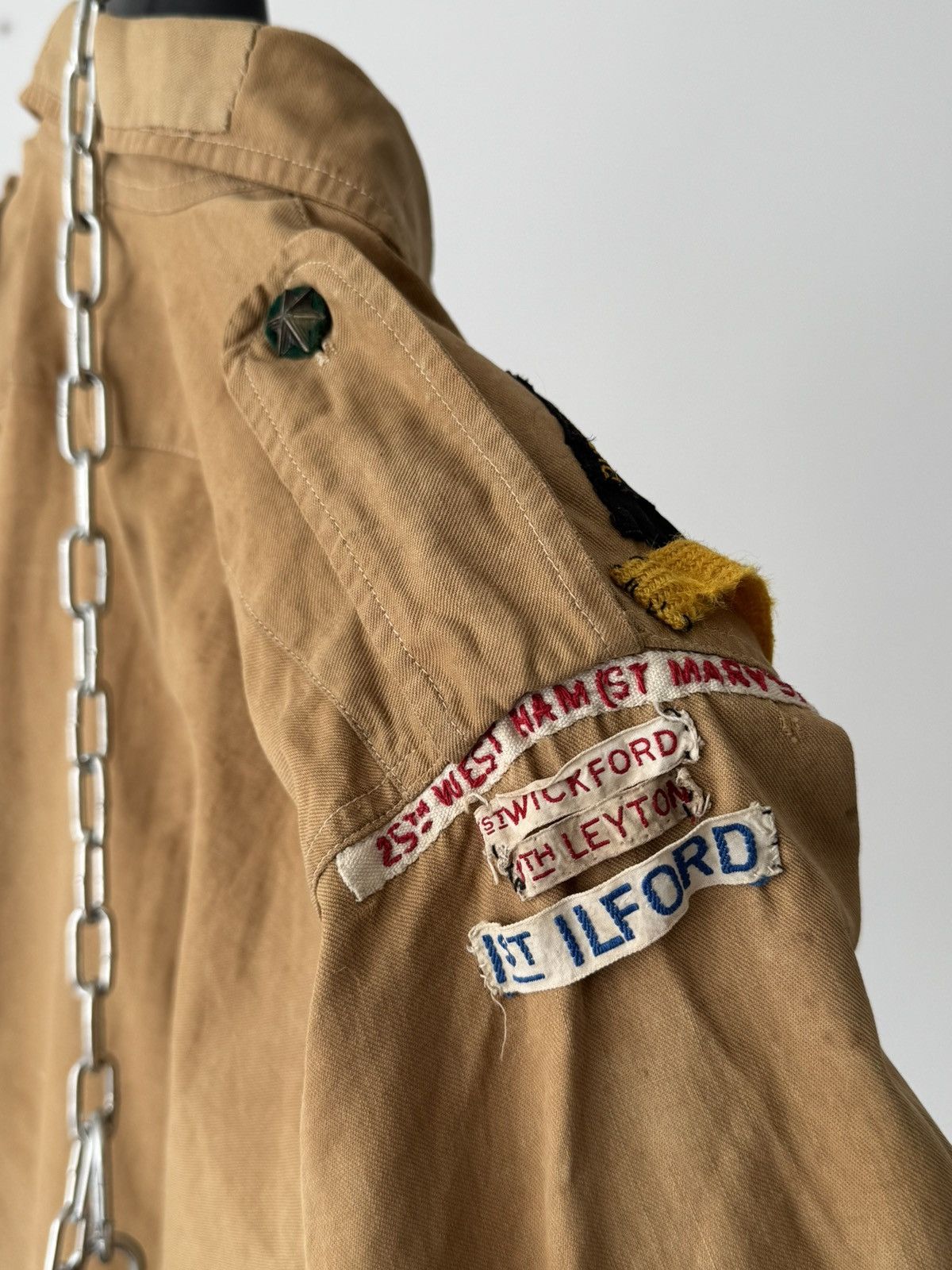 Vintage Original 1940s British Boy Scouts Patches Shirt Size US S / EU 44-46 / 1 - 10 Thumbnail