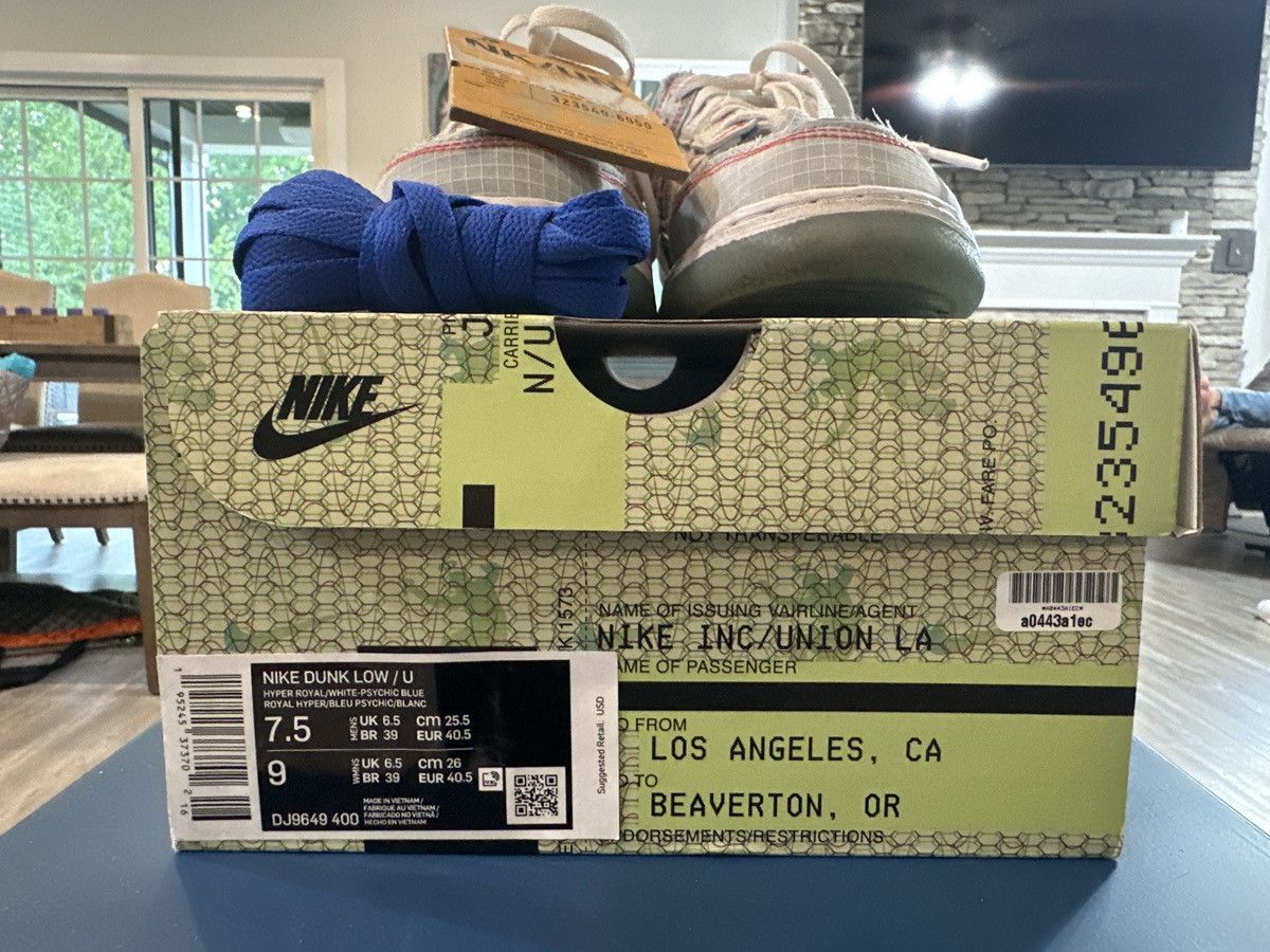 Nike Union LA x Dunk low passport pack - Argon Size US 7.5 / EU 40-41 - 8 Thumbnail