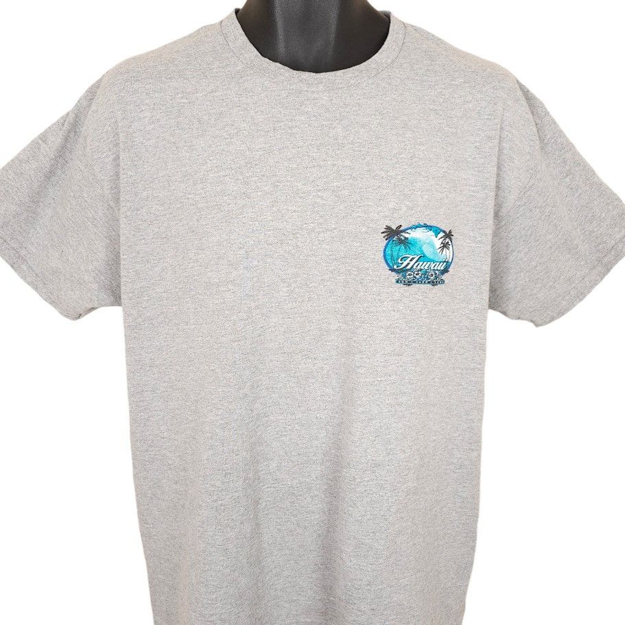 Gildan Hawaii Surfing T Shirt Mens Size Large Gray Hawaiian Size US L / EU 52-54 / 3 - 2 Thumbnail