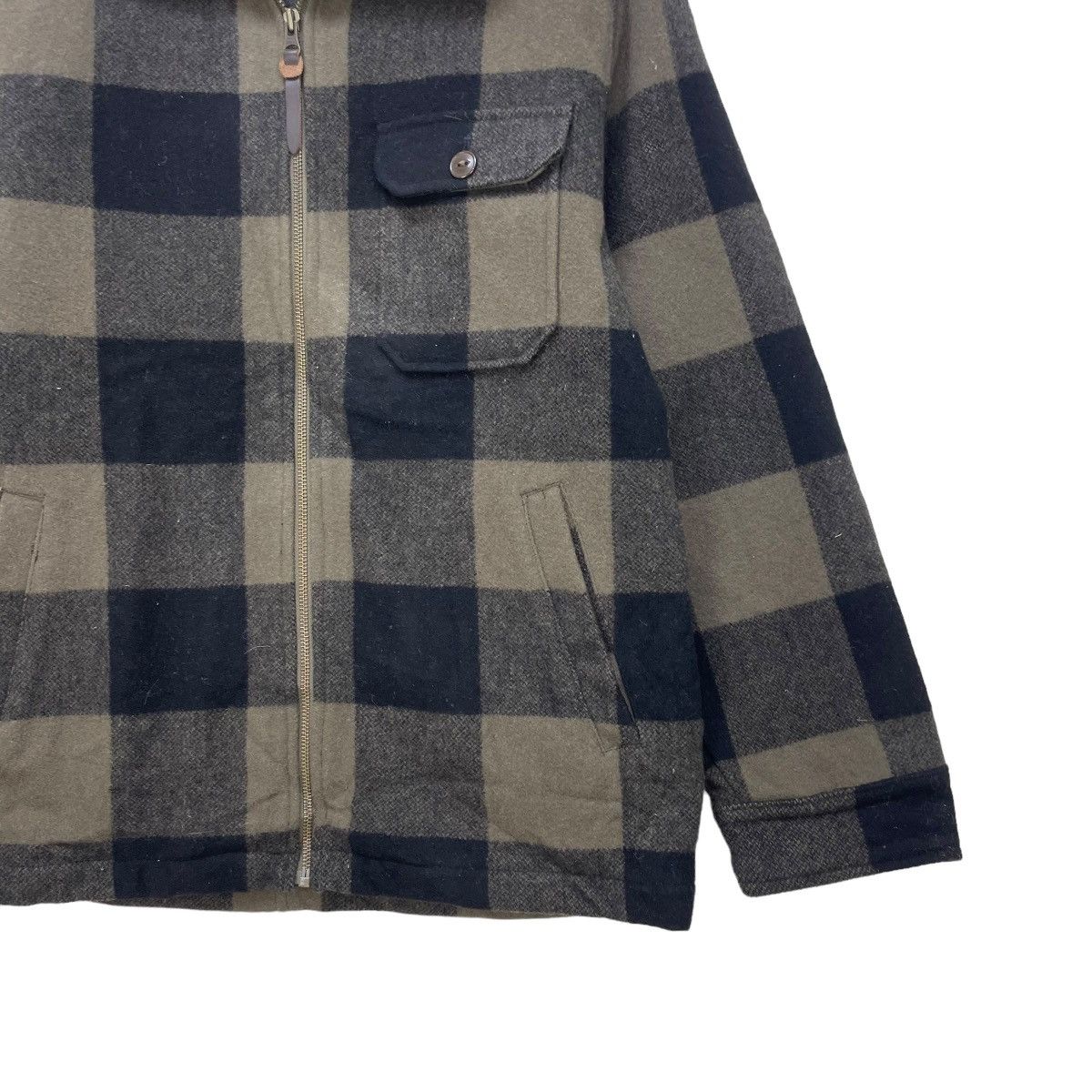 Camel × Flannel Vintage Camel Club Button Eye Black Checked Jacket Size US M / EU 48-50 / 2 - 5 Thumbnail
