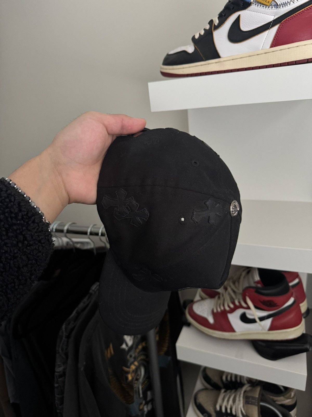 Chrome Hearts Chrome Hearts 5 panel baseball hat with flooded crosses Size ONE SIZE - 2 Thumbnail