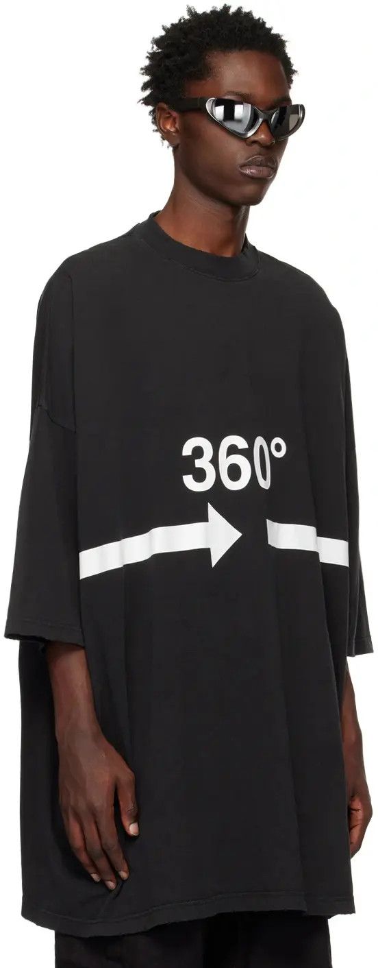 Balenciaga o1mt1gz0824 360 Tubular Oversized T-Shirt in Black/White Size US L / EU 52-54 / 3 - 5 Thumbnail