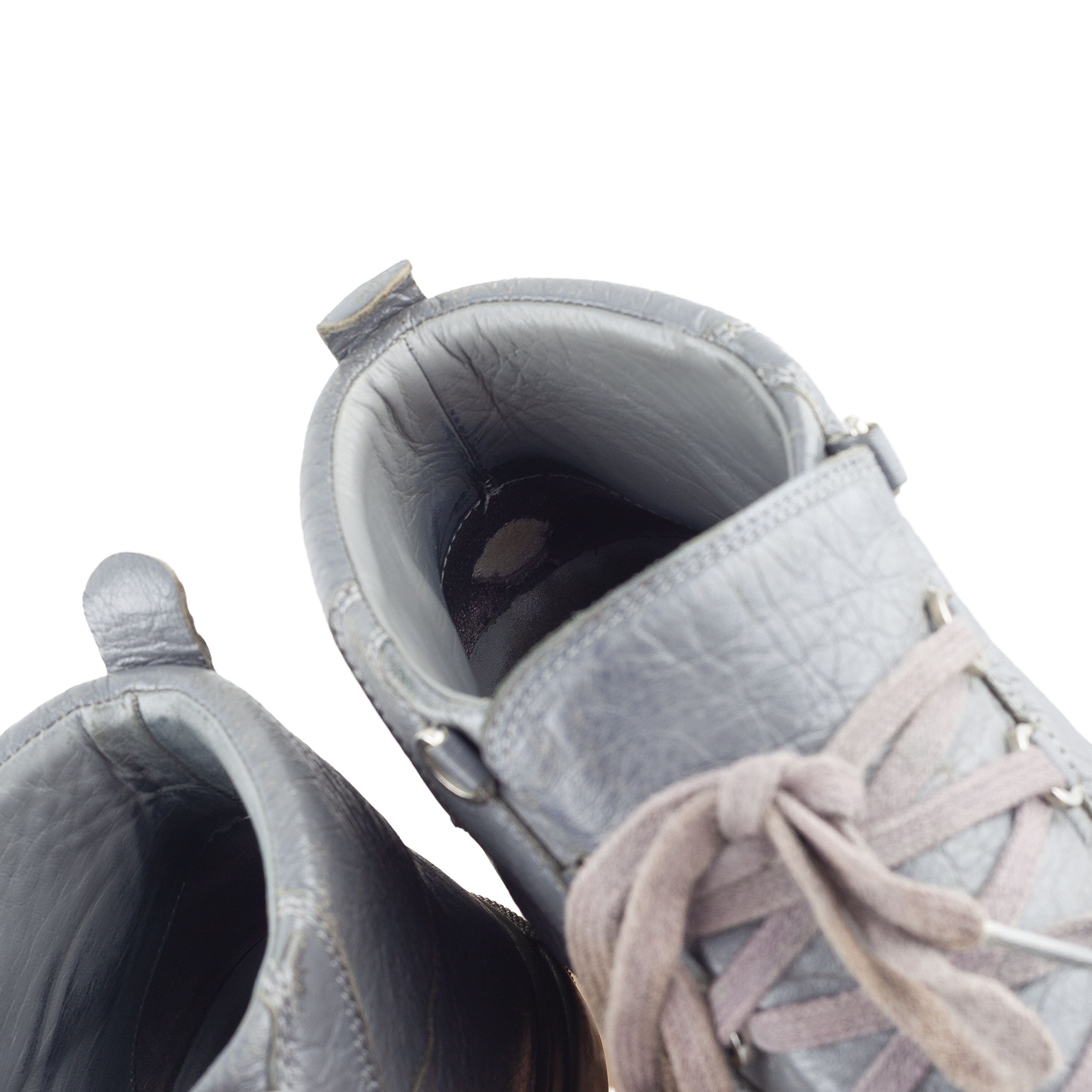 Balenciaga Balenciaga Arena Low Grey Leather Shoes Size US 10 / EU 43 - 10 Thumbnail