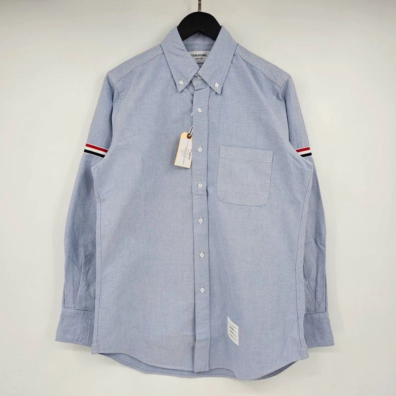 Thom Browne Thom browne Blue pocket striped shirt 2503-Nextarrow Size US L / EU 52-54 / 3 - 1 Thumbnail