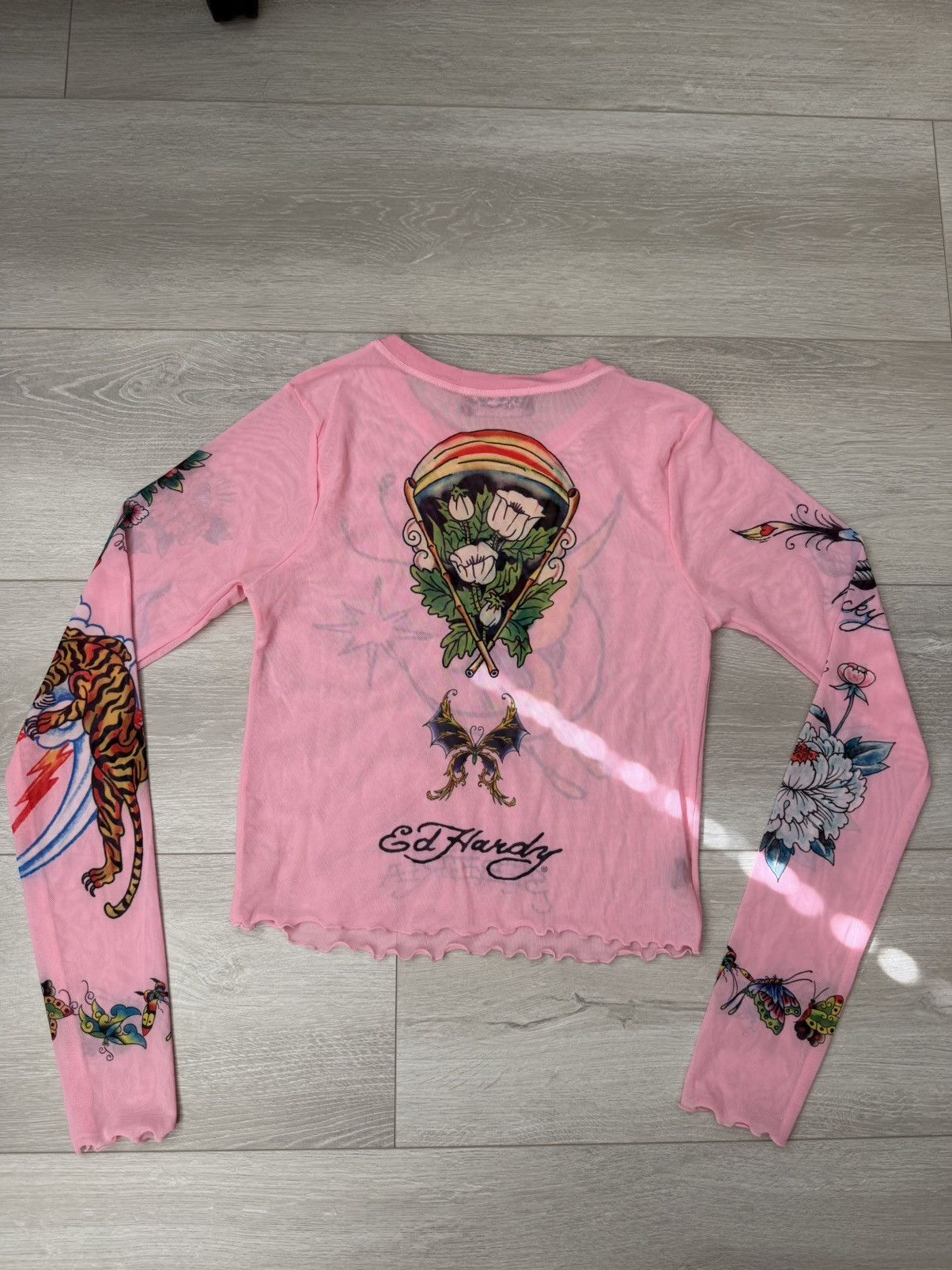 Ed Hardy × Siberia Hills Siberia Hills x Ed Hardy Mesh Long Sleeve Top Size XL / US 12-14 / IT 48-50 - 3 Thumbnail