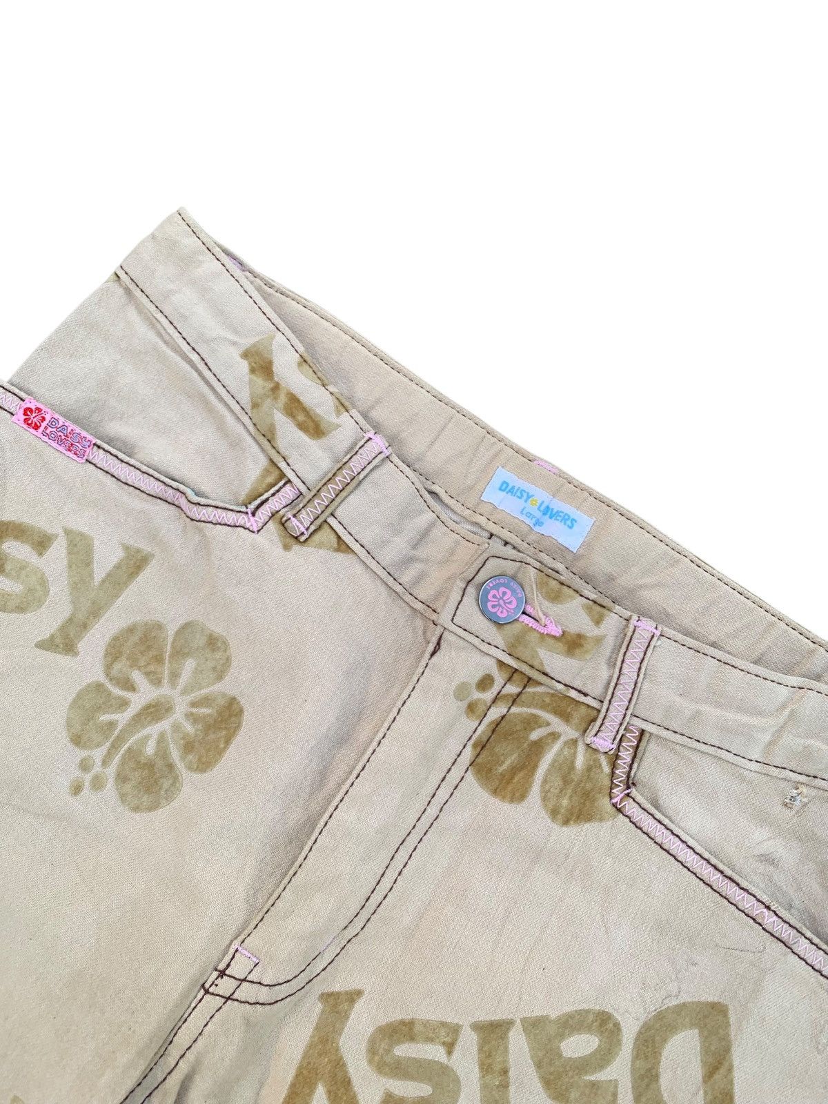 Le Grande Bleu (L.G.B.) 2000s Daisy lovers Rare Y2k full print Size 29" - 3 Thumbnail