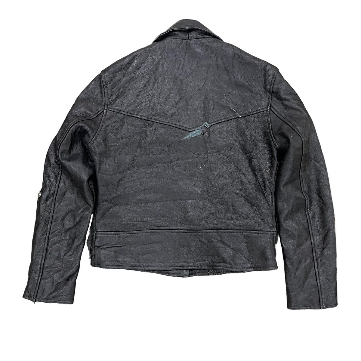 Genuine Leather × Vintage Horn Work Genuine Leather Punk Motorcycle Bikers Jacket Size M / US 6-8 / IT 42-44 - 9 Thumbnail