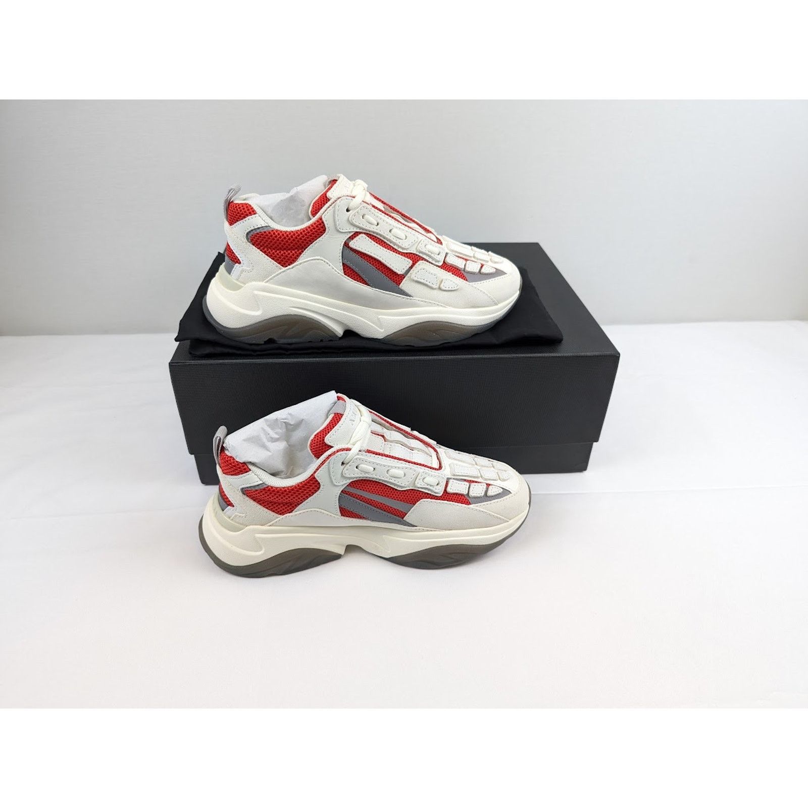 Amiri o1rshd1 Bone Runners in Red/White Size US 12 / EU 45 - 22 Thumbnail