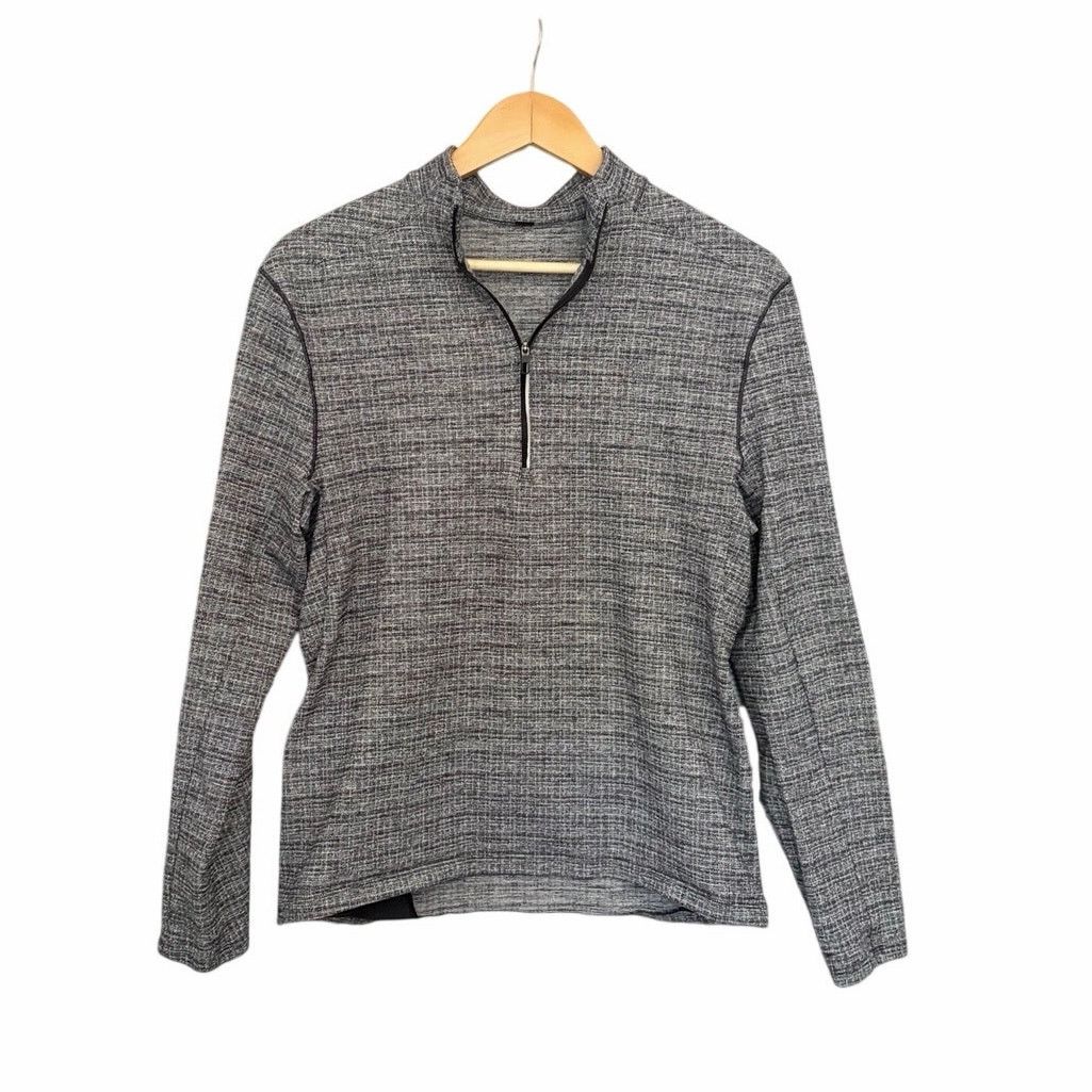 Lululemon Lululemon Surge Warm 1/2 Zip Pullover Heathered Black M3BJ8S Size US M / EU 48-50 / 2 - 2 Thumbnail