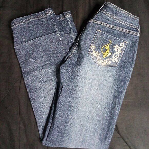 Vintage Y2K Baby Phat Embroidered Denim Jeans Low Rise