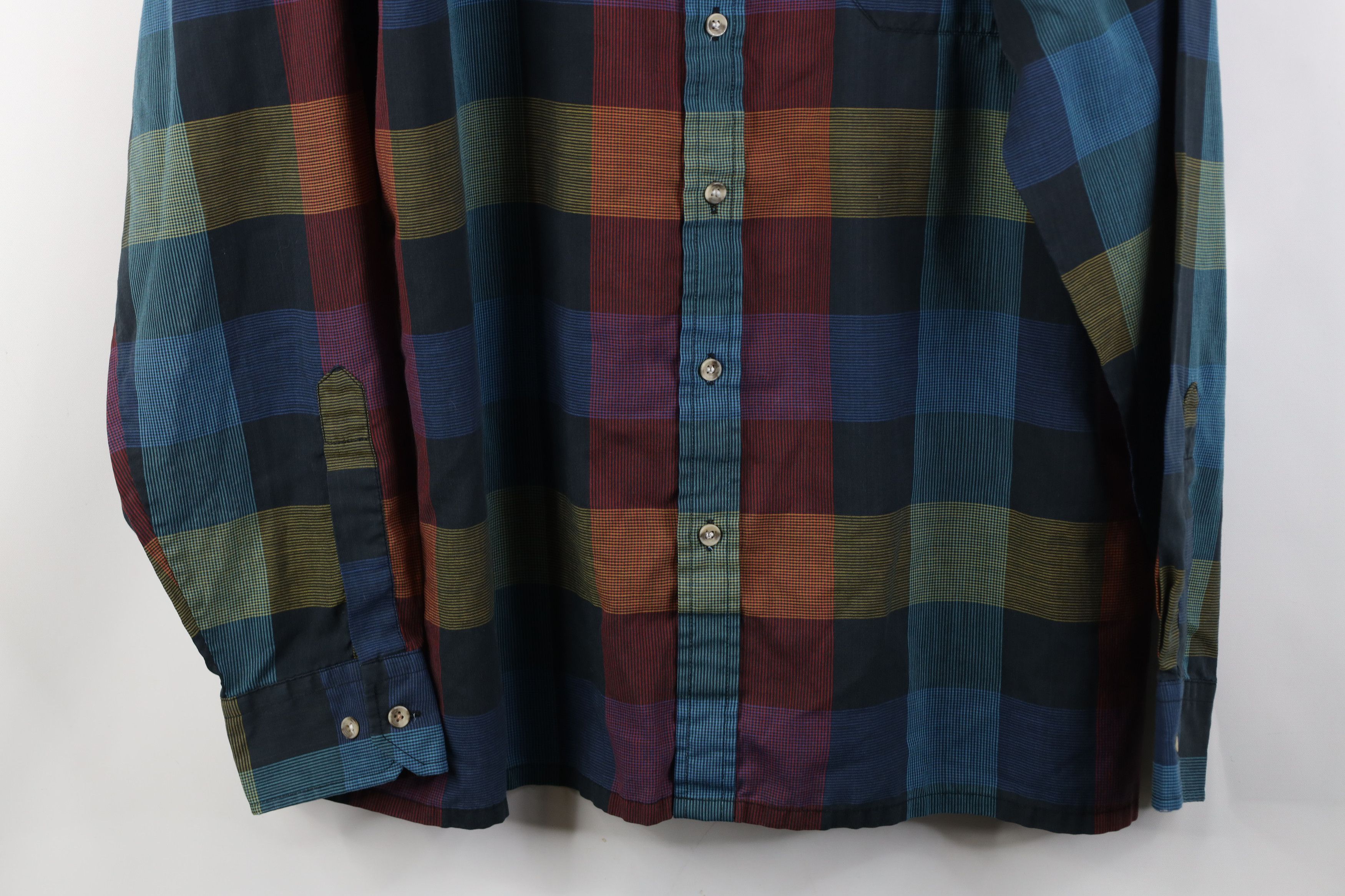 Vintage Vintage 90s Streetwear Rainbow Plaid Button Down Shirt Size US L / EU 52-54 / 3 - 3 Thumbnail
