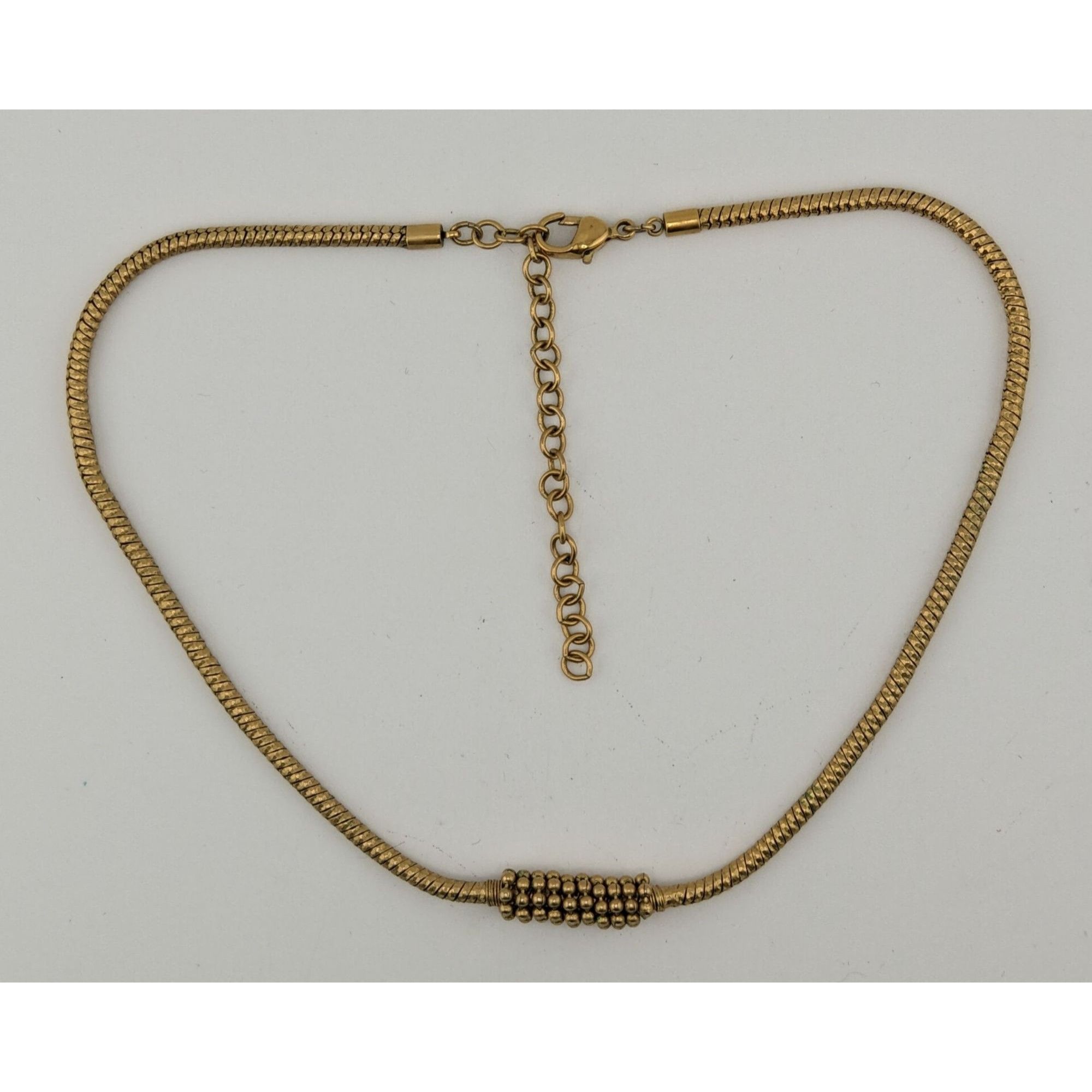 Other Elegant Modern Gold-Tone Chocker Necklace With Beaded Accent Size ONE SIZE - 5 Thumbnail