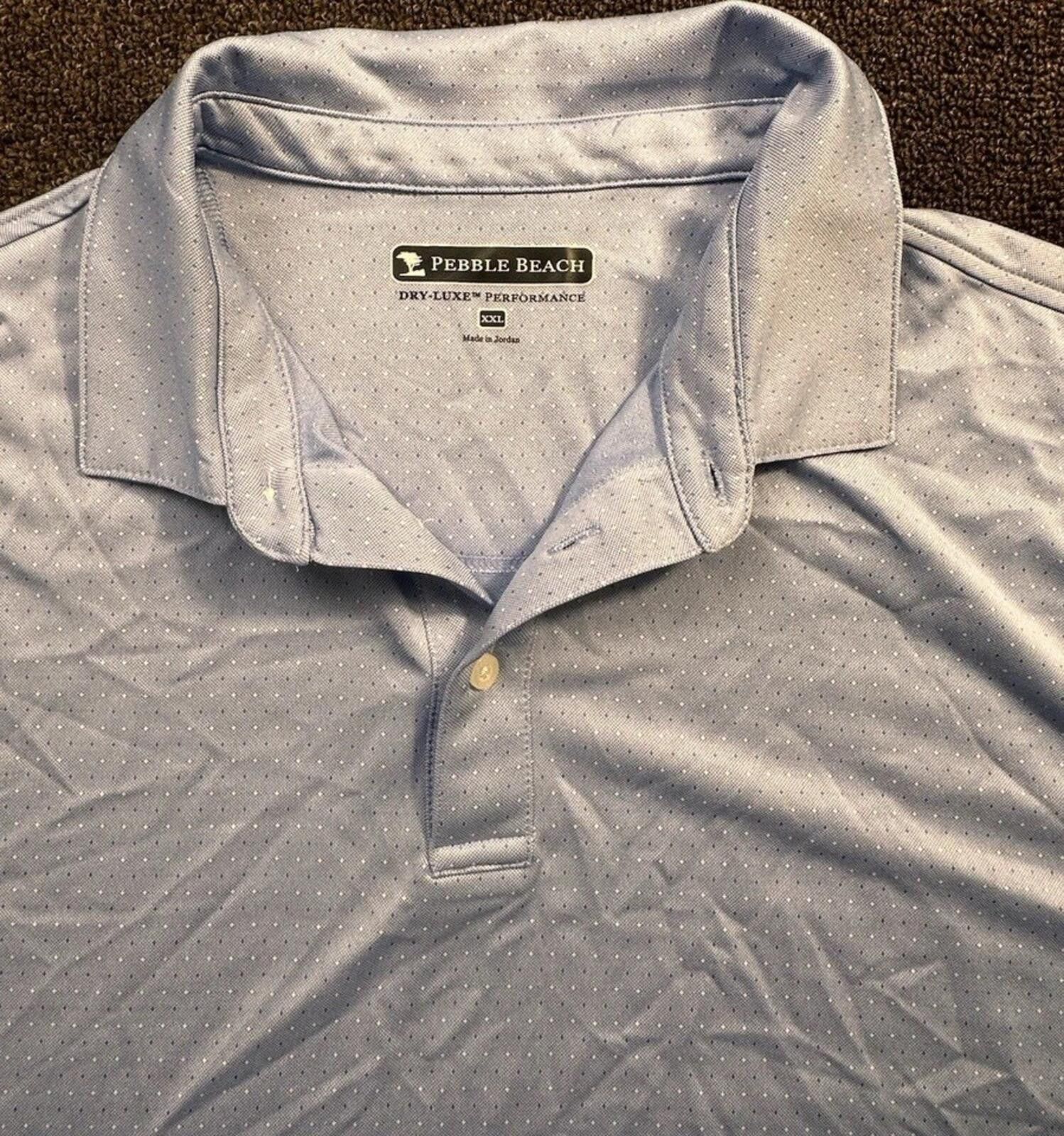 Lone Cypress By Pebble Beach Pebble Beach Men's Light Blue Dry-Luxe Polo Golf 2XL Size US XXL / EU 58 / 5 - 2 Thumbnail