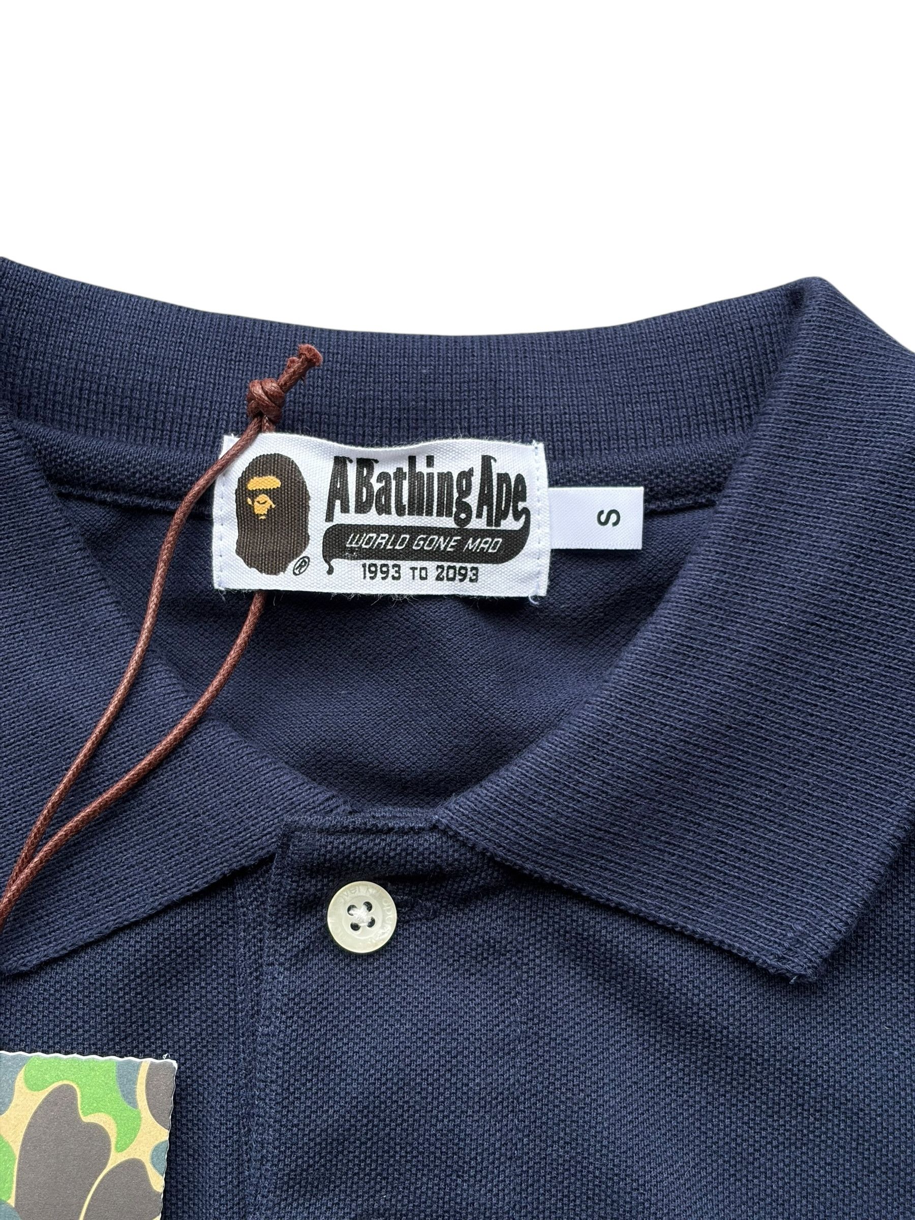 Bape Bape Navy Mini Ape Head Polo T-Shirt Size US S / EU 44-46 / 1 - 4 Thumbnail