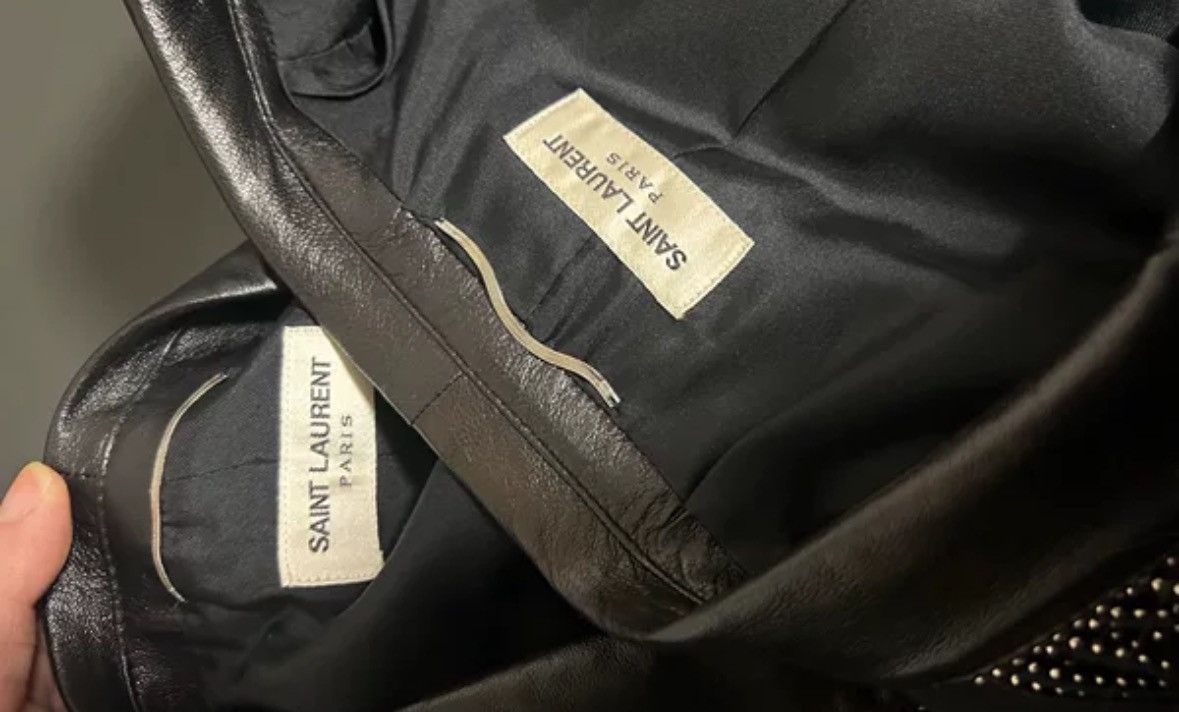 Saint Laurent Paris × Yves Saint Laurent Saint Laurent slp16SS Leather Collar Riveted Tassel Suit Size US S / EU 44-46 / 1 - 4 Thumbnail