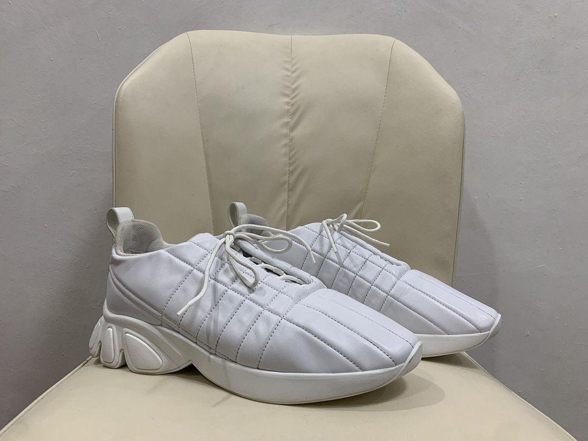 Burberry BURBERRY AUXBURTON LEATHER QUILTED SNEAKERS Size US 12 / EU 45 - 1 Thumbnail